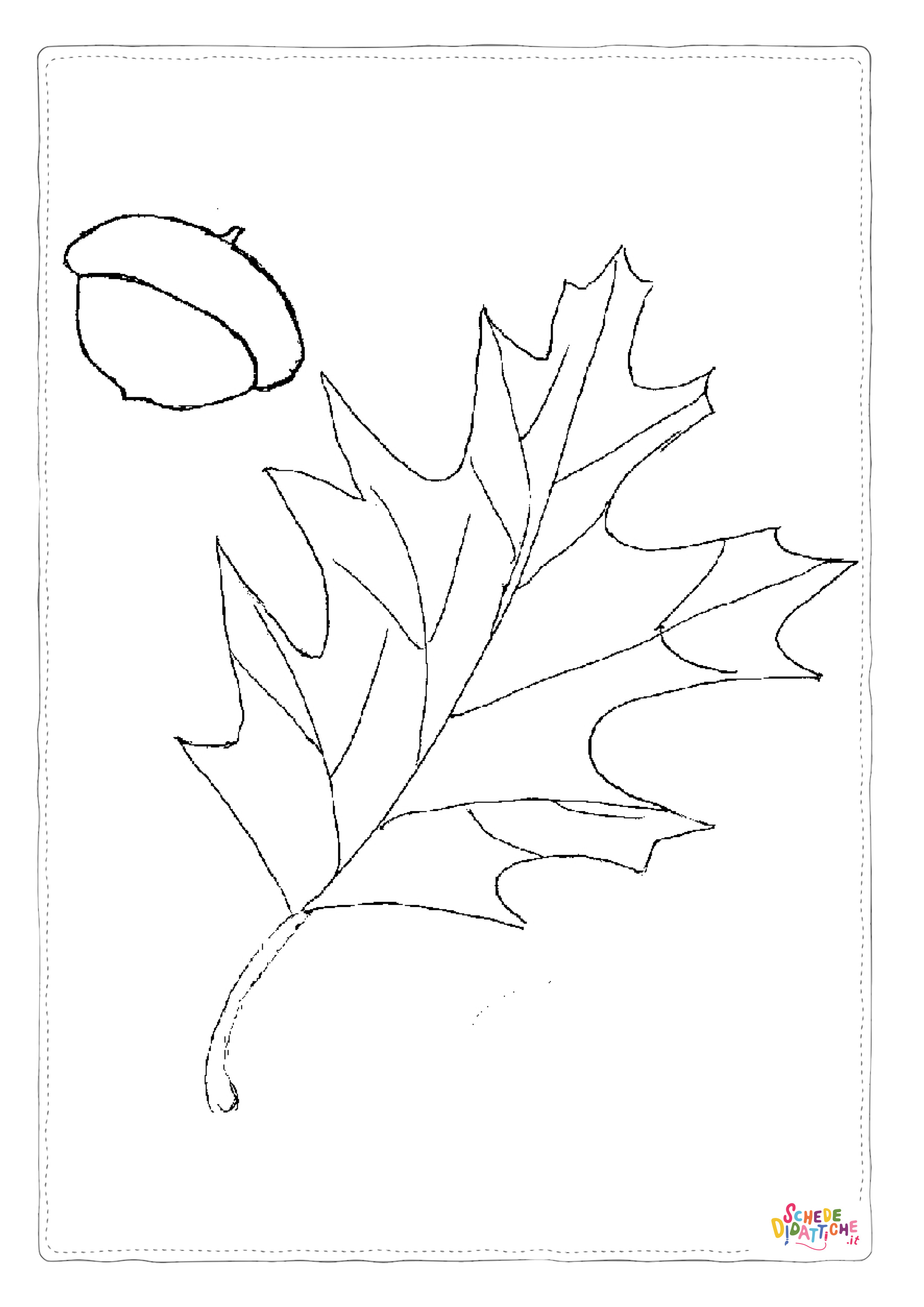Disegno "Disegno di ghianda da stampare e colorare 3" Disegno di ghianda da stampare e colorare 3