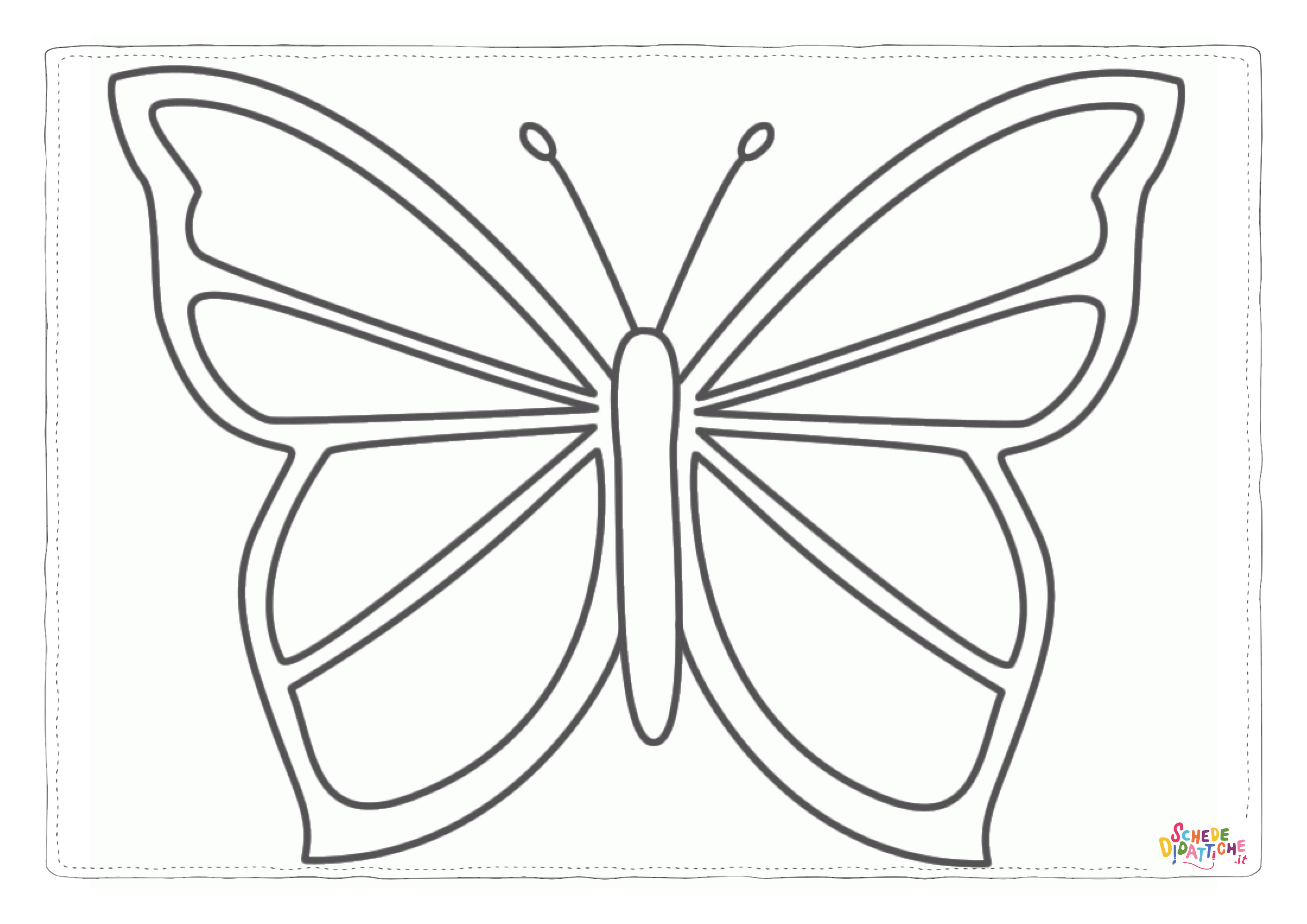Disegno di farfalla da stampare e colorare 102