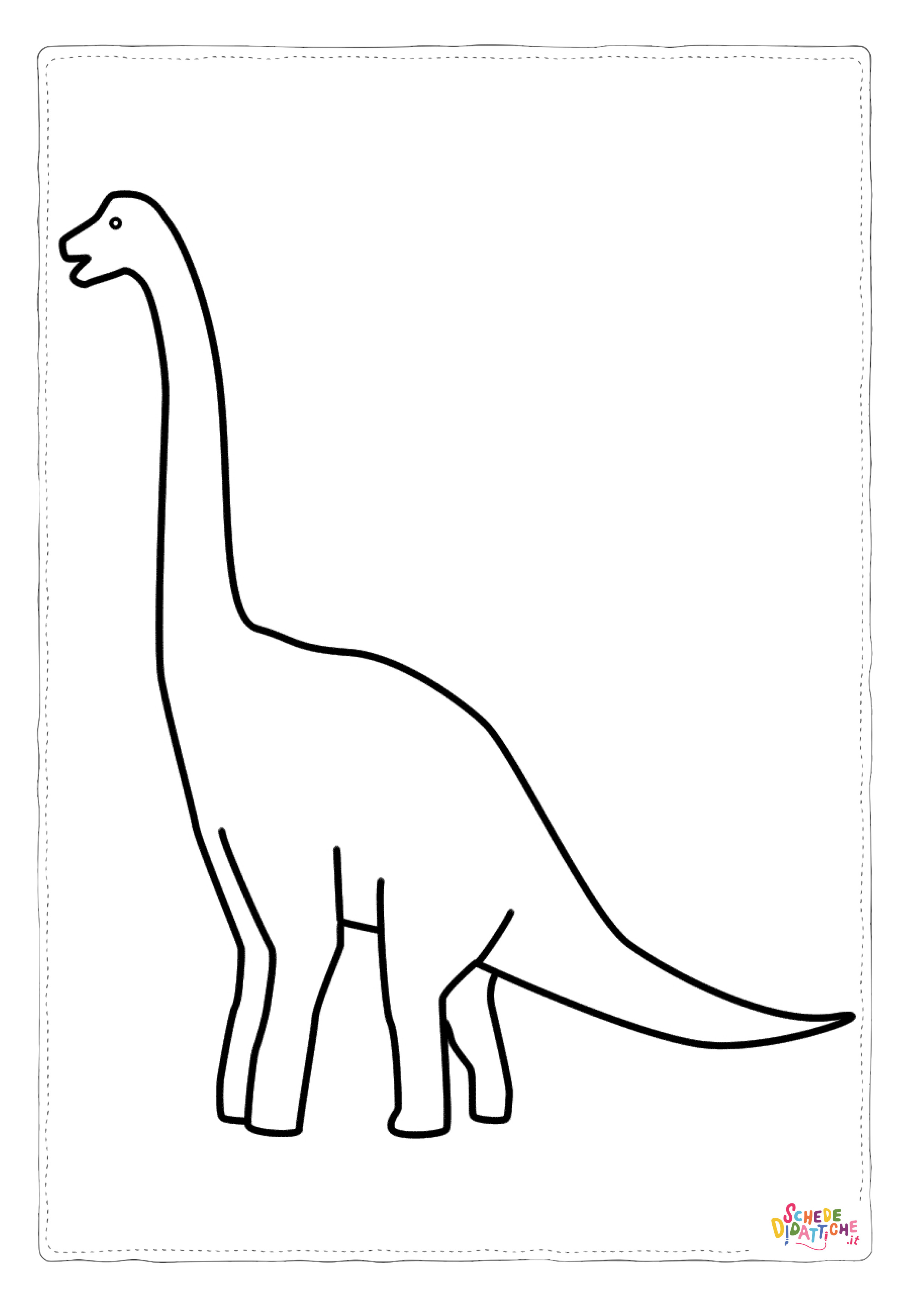 Disegno "Disegno di Brontosauro da stampare e colorare 4" Disegno di Brontosauro da stampare e colorare 4