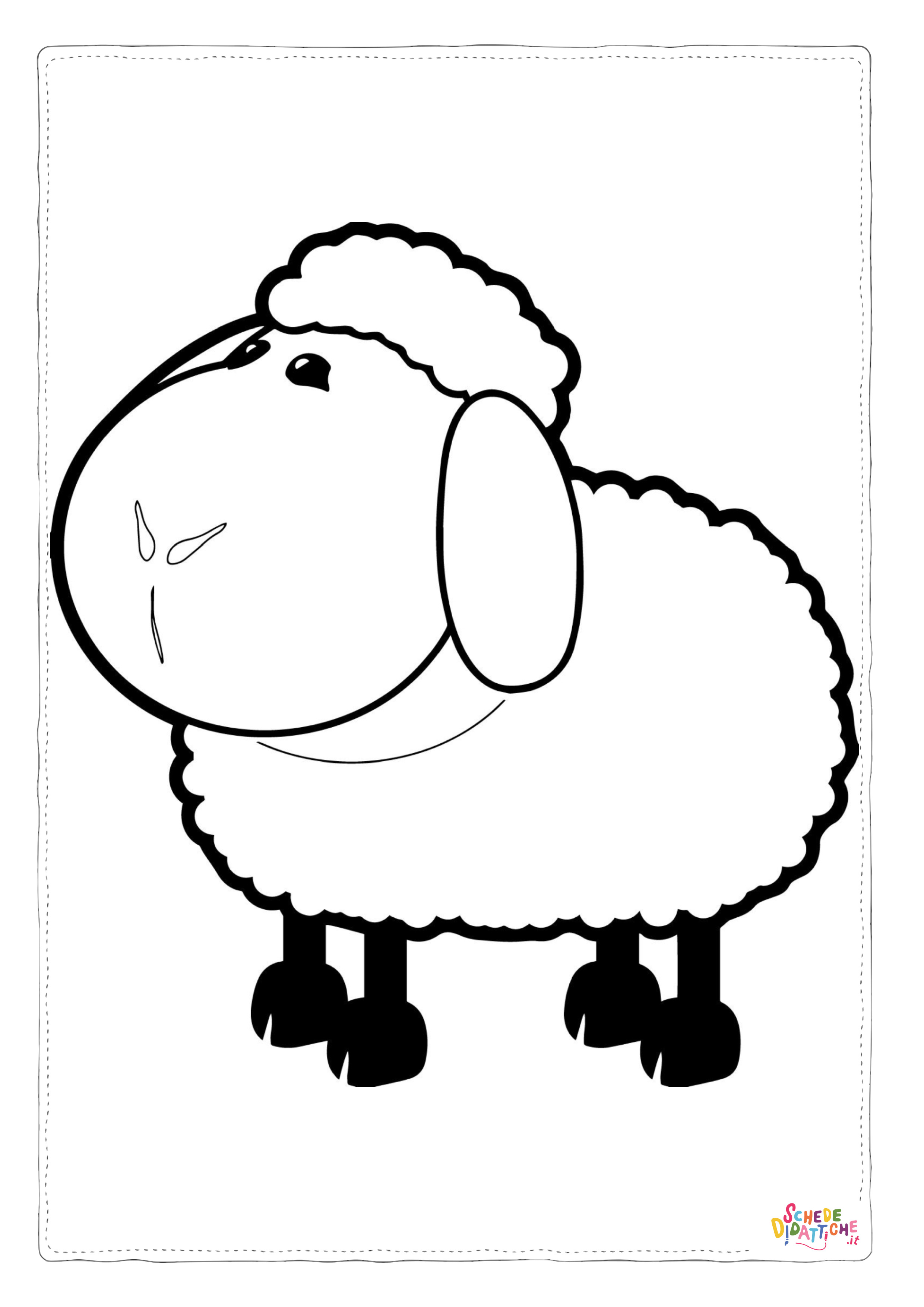 Disegno di pecora da stampare e colorare 37