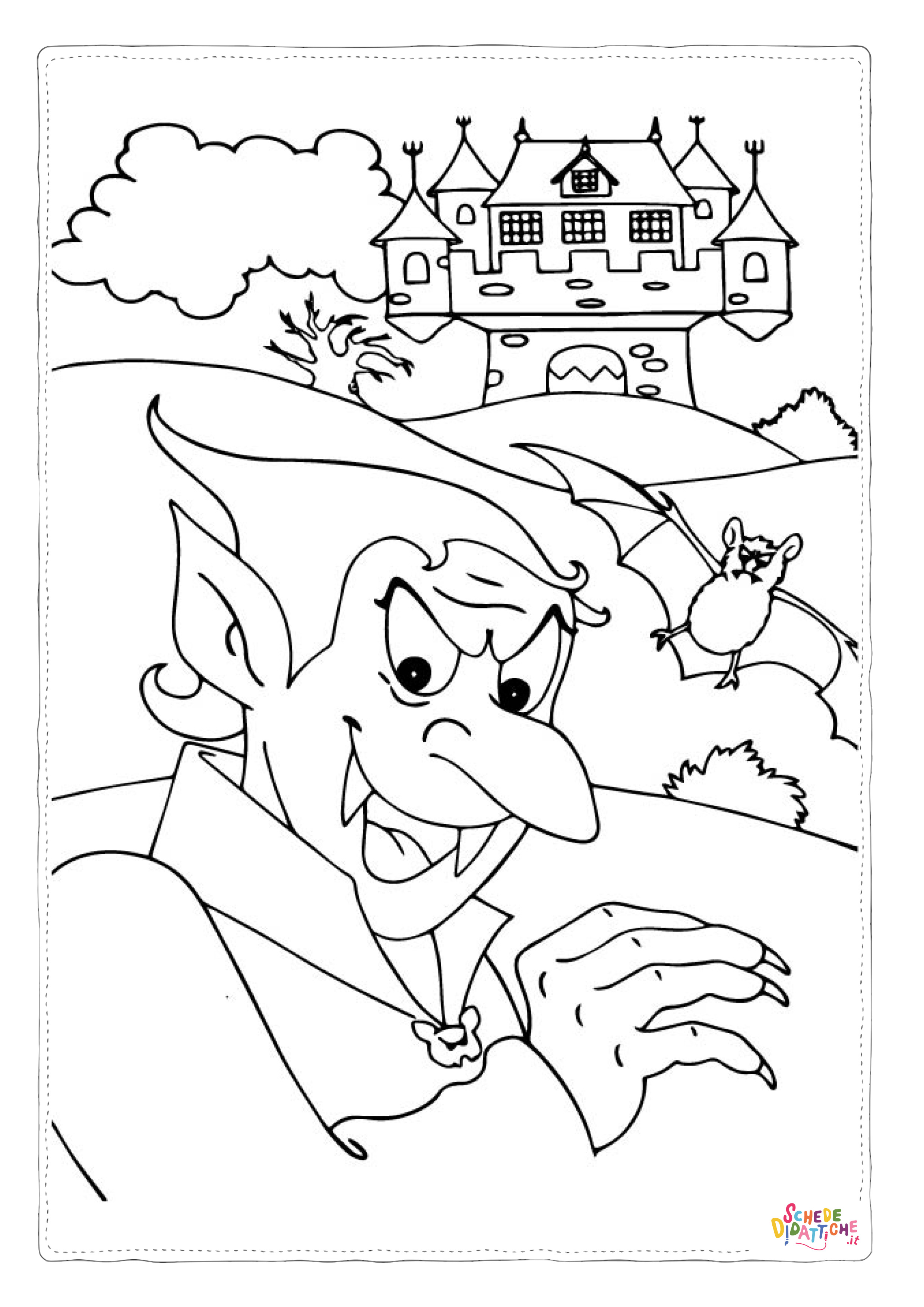 Disegno "Disegno di casa infestata da stampare e colorare 11" Disegno di casa infestata da stampare e colorare 11