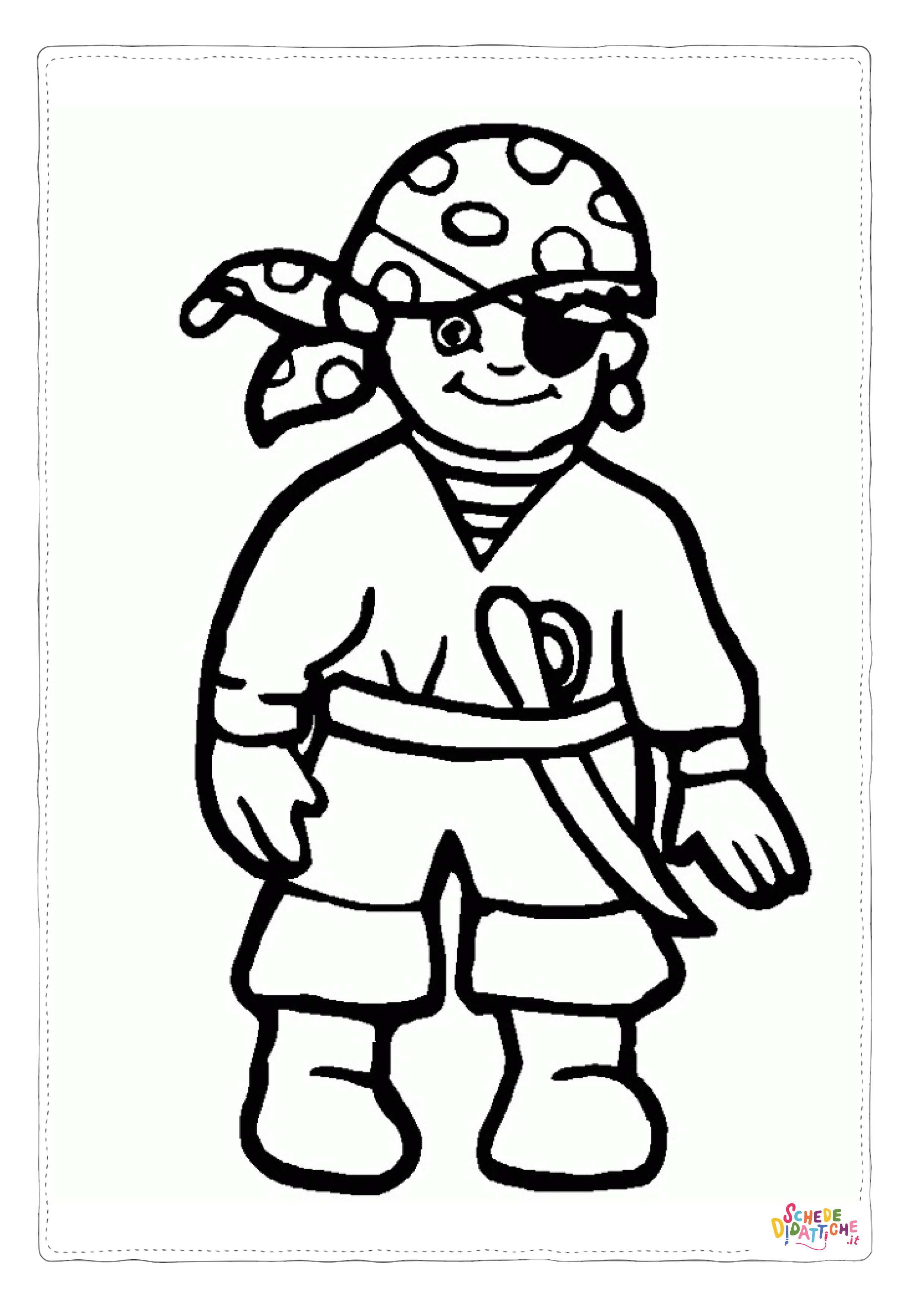 Disegno "Disegno di pirata da stampare e colorare 8" Disegno di pirata da stampare e colorare 8