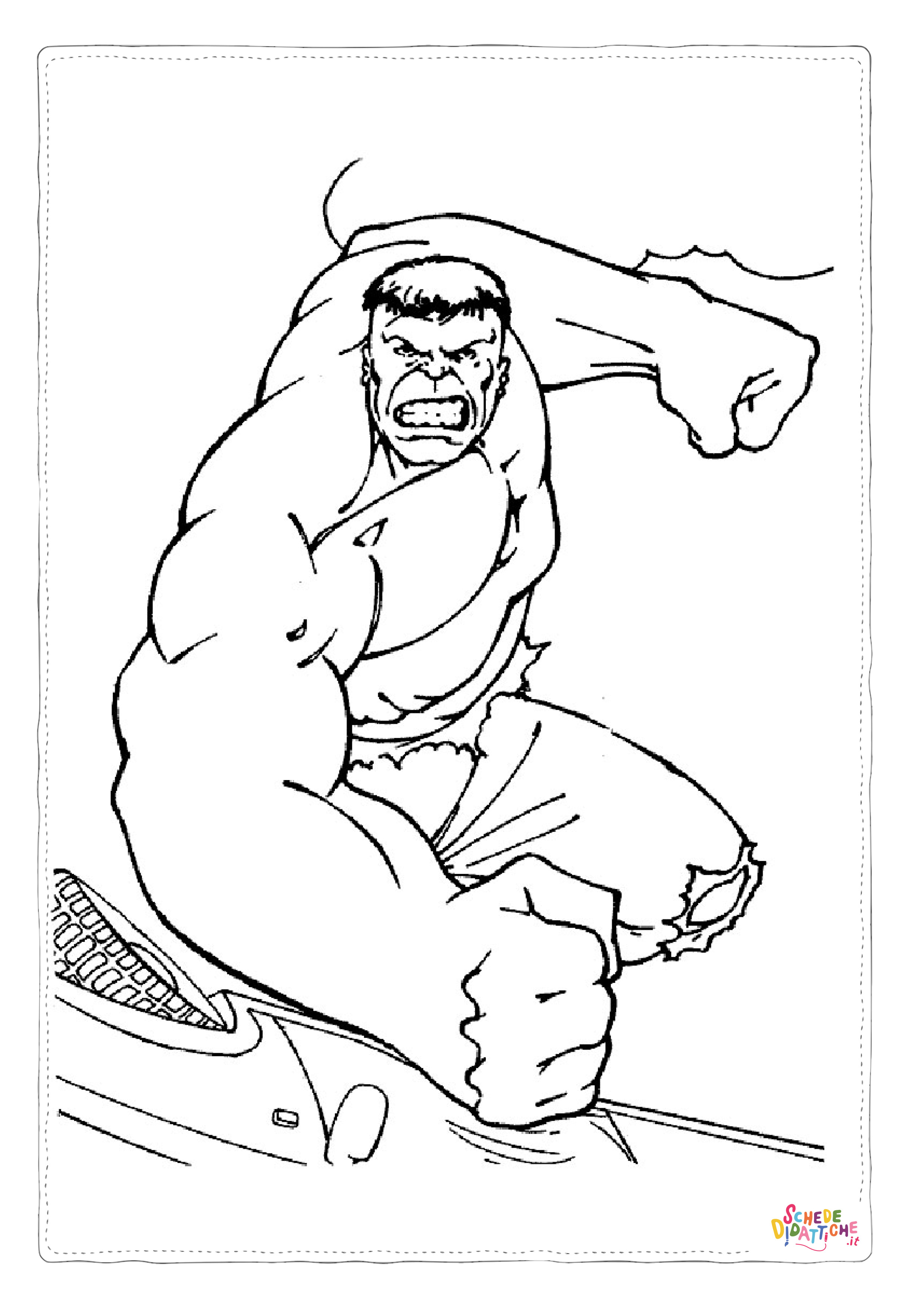 Disegno "Disegno di Hulk da stampare e colorare 104" Disegno di Hulk da stampare e colorare 104
