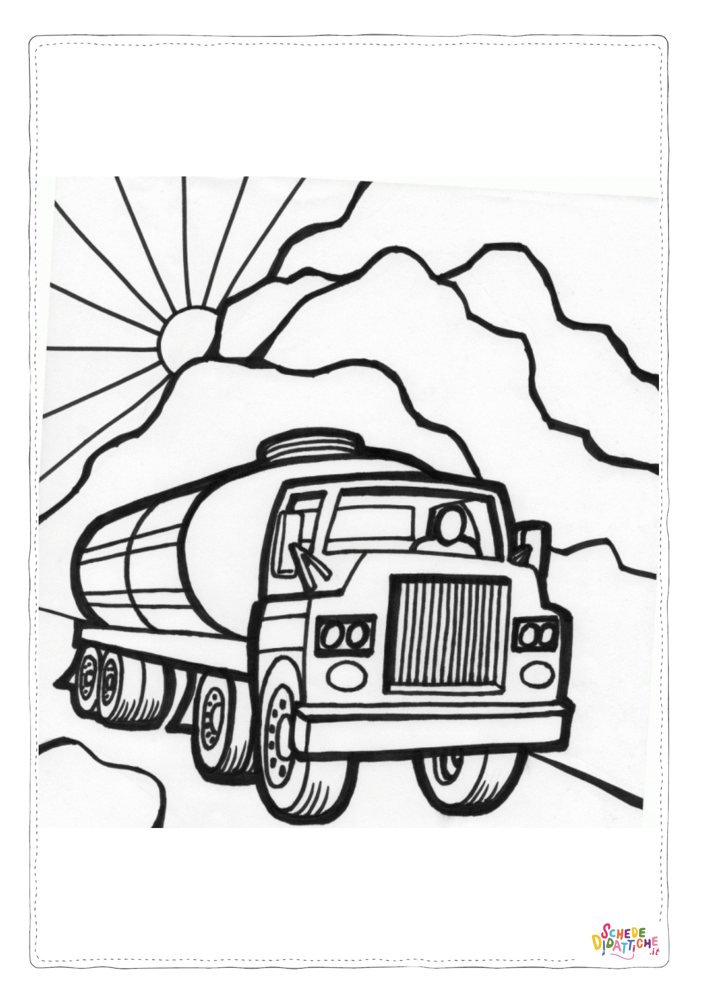 Disegno "Disegno di mezzo da lavoro da stampare e colorare 80" Disegno di mezzo da lavoro da stampare e colorare 80