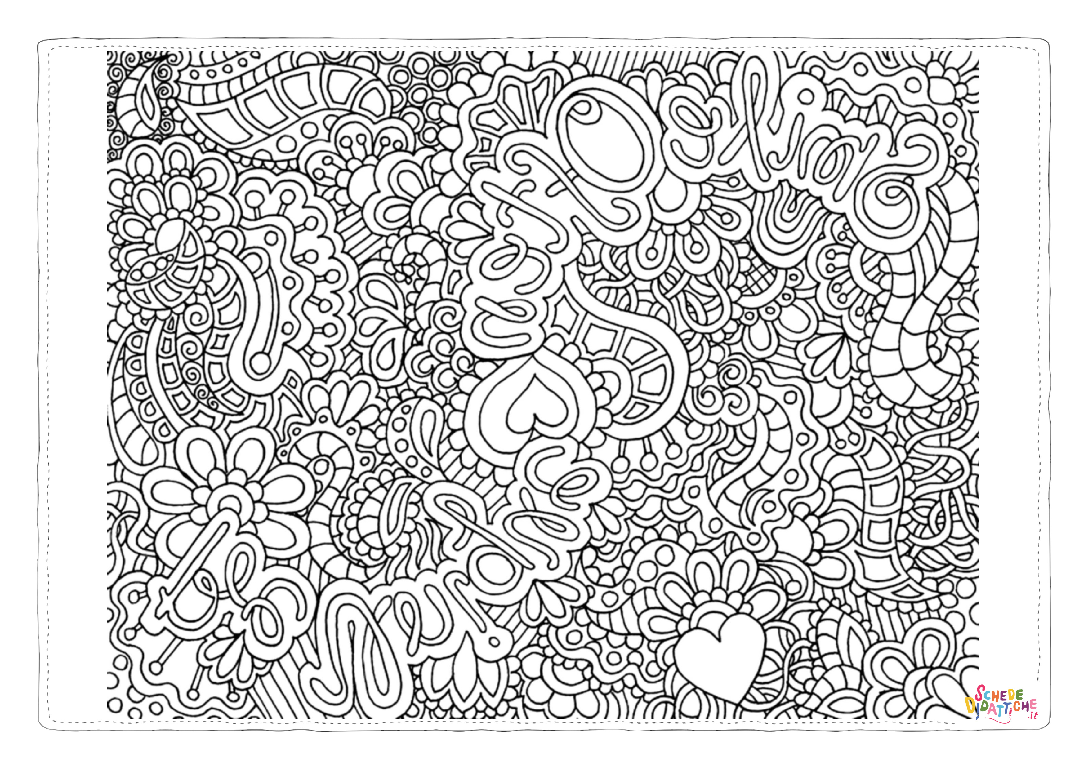 Disegno "Disegno di mandala da stampare e colorare 1278" Disegno di mandala da stampare e colorare 1278