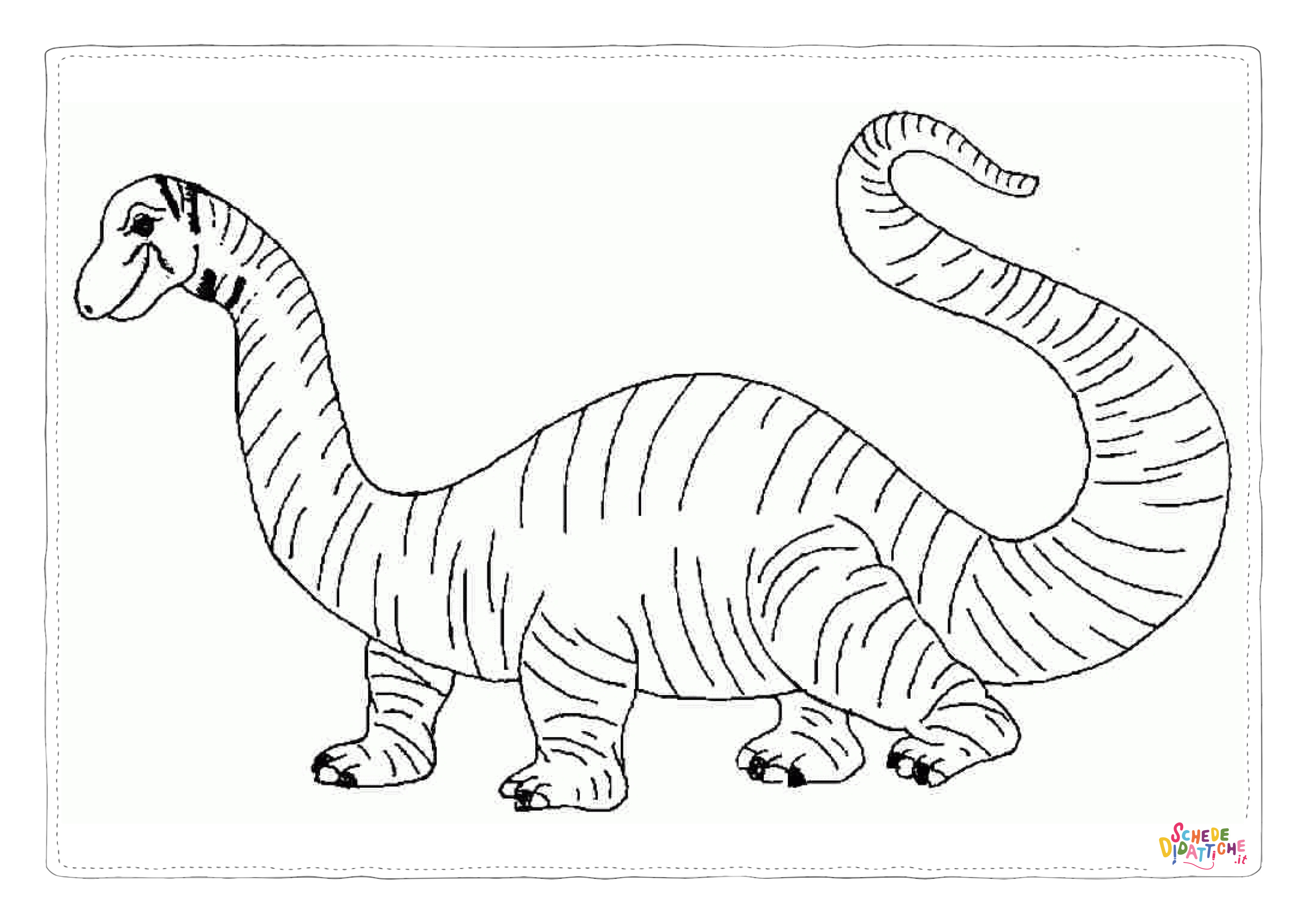Disegno "Disegno di Brachiosauro da stampare e colorare 2" Disegno di Brachiosauro da stampare e colorare 2