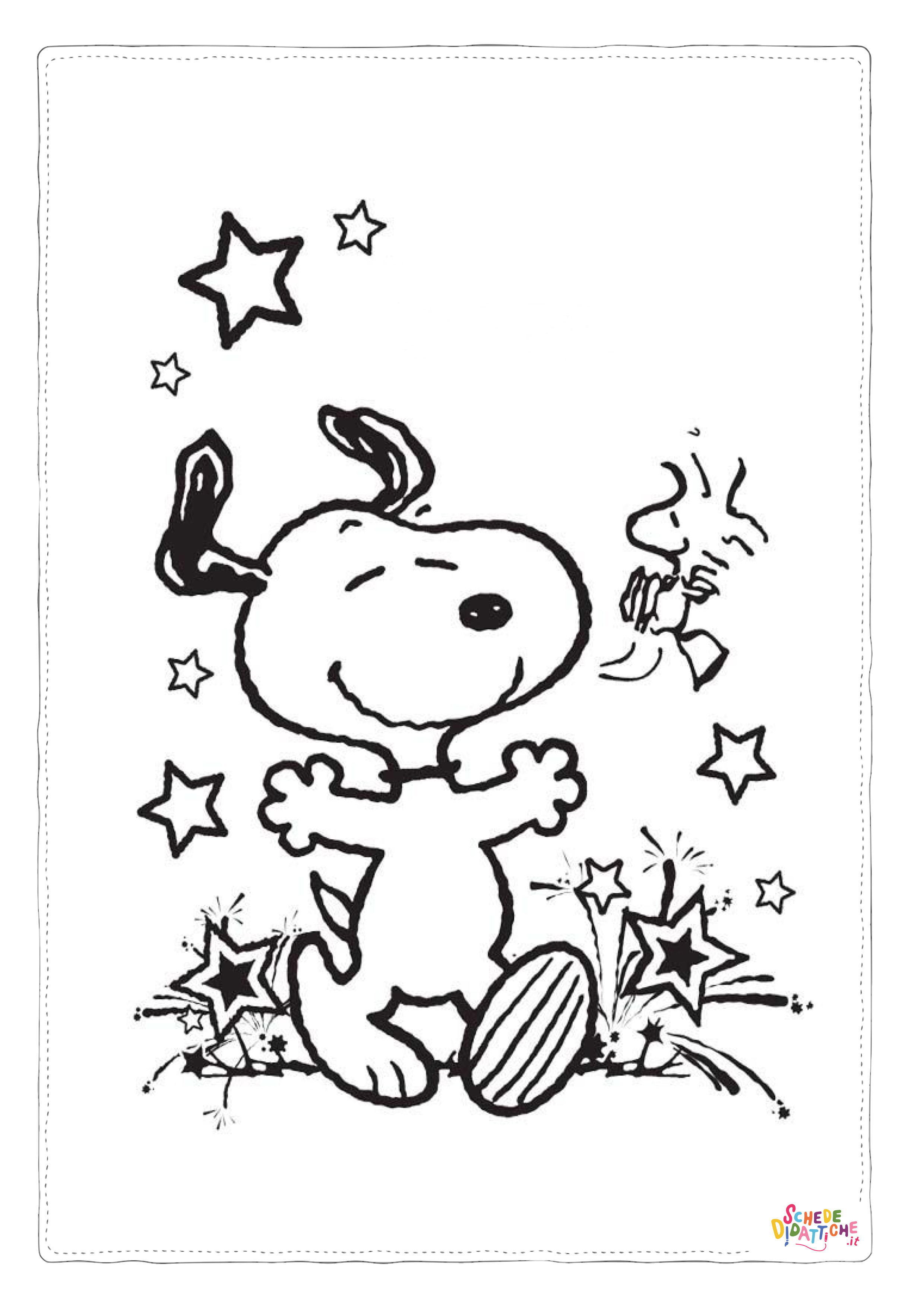 Disegno "Disegno di Snoopy da stampare e colorare 38" Disegno di Snoopy da stampare e colorare 38