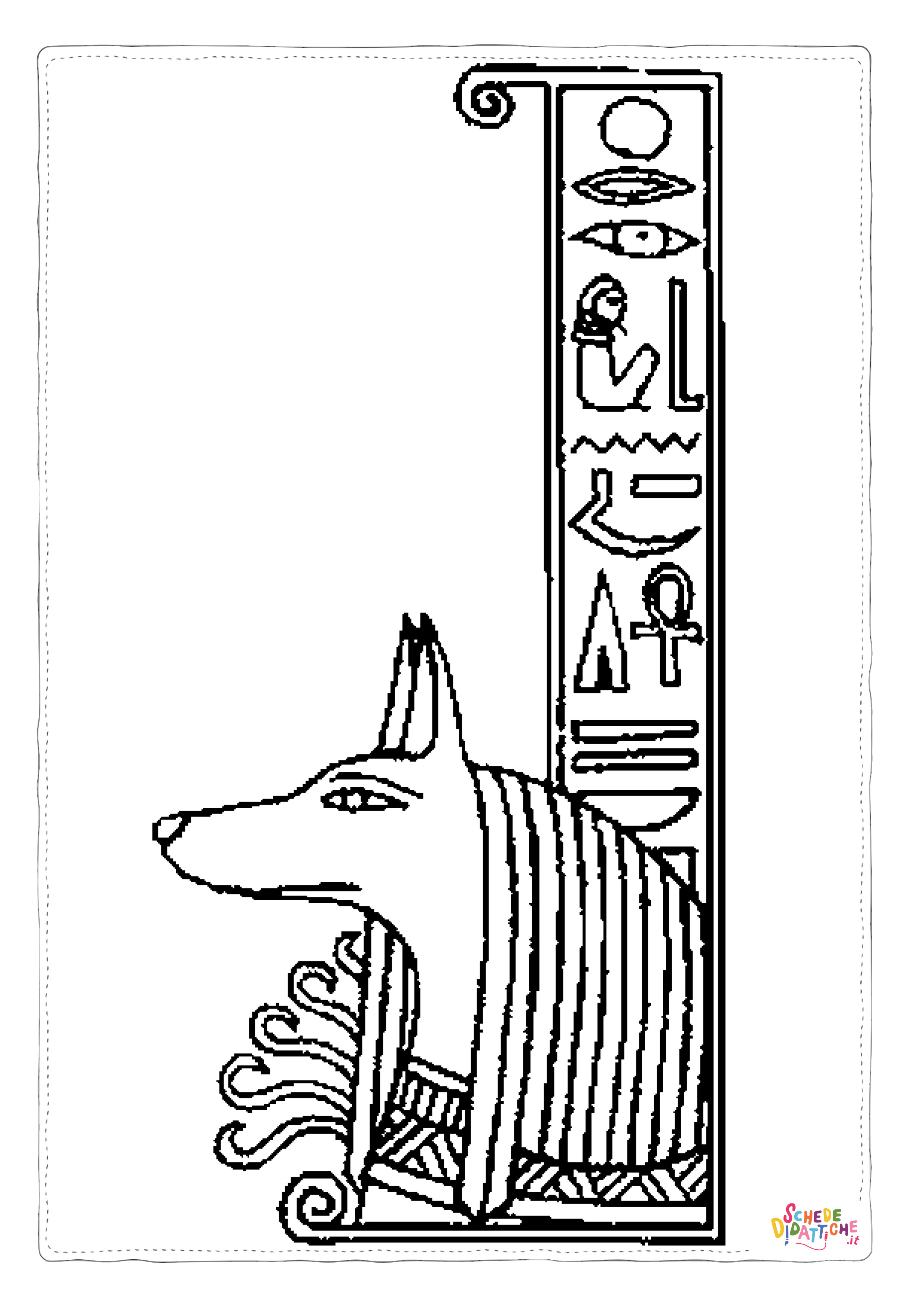 Disegno "Disegno di Impero Egizio da stampare e colorare 20" Disegno di Impero Egizio da stampare e colorare 20