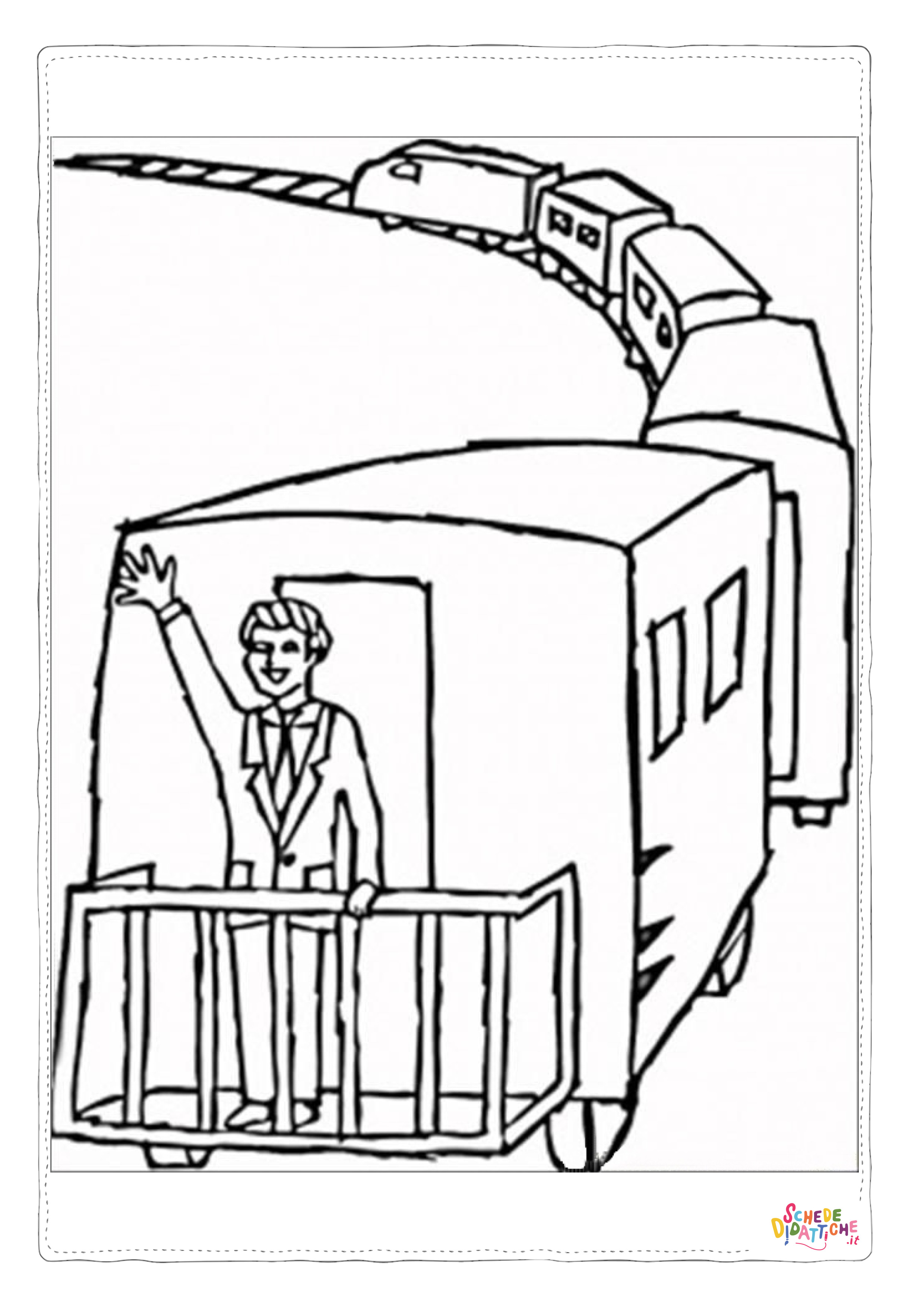 Disegno di treno da stampare e colorare 5