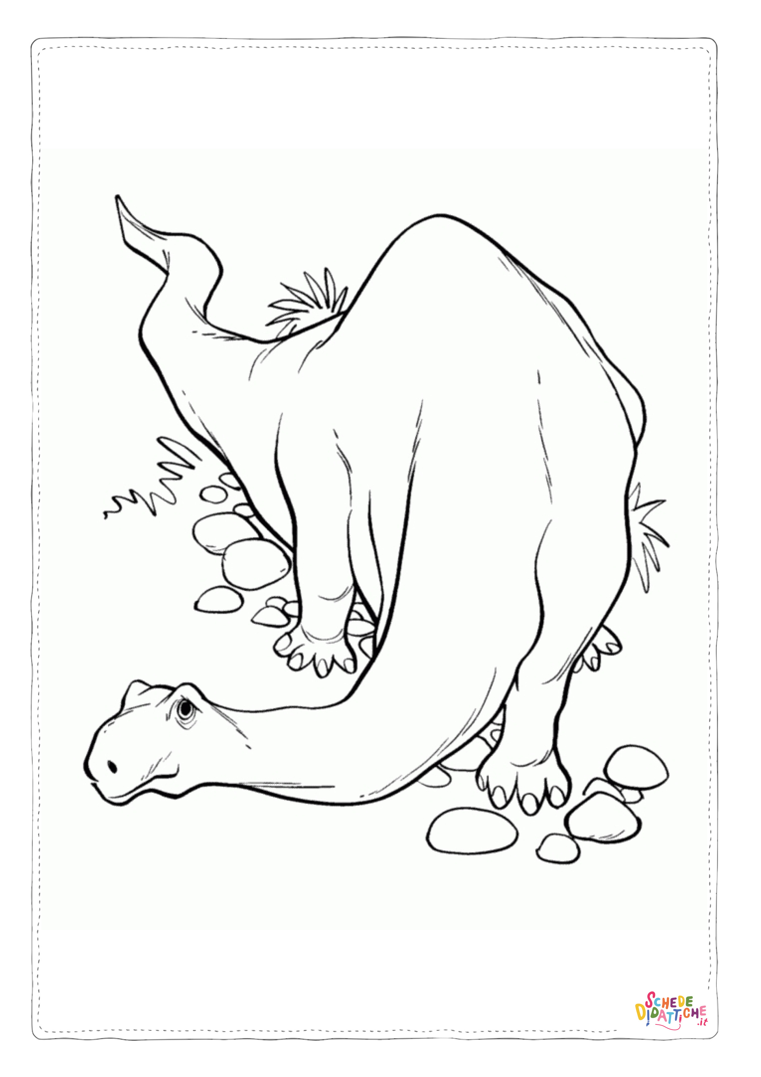 Disegno "Disegno di Brontosauro da stampare e colorare 29" Disegno di Brontosauro da stampare e colorare 29