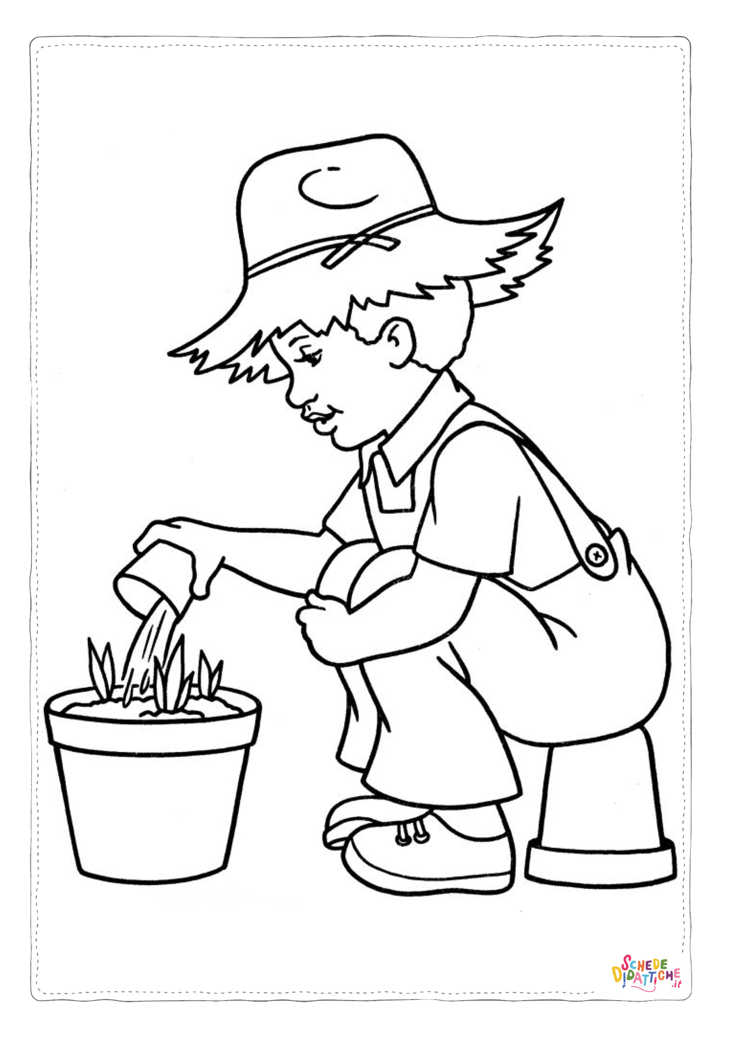 Disegno di giardiniere da stampare e colorare 31