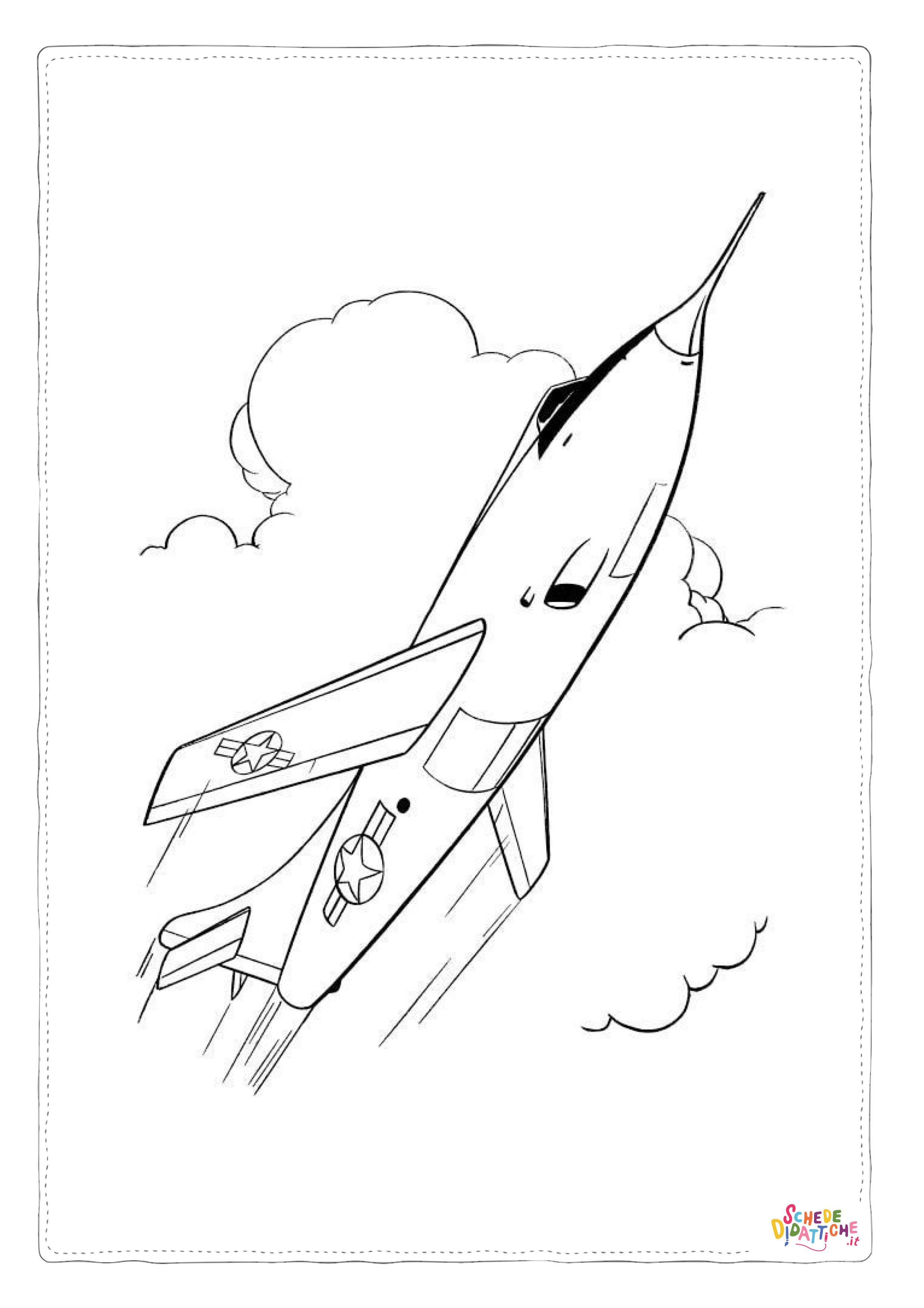 Disegno "Disegno di aereo militare da stampare e colorare 91" Disegno di aereo militare da stampare e colorare 91