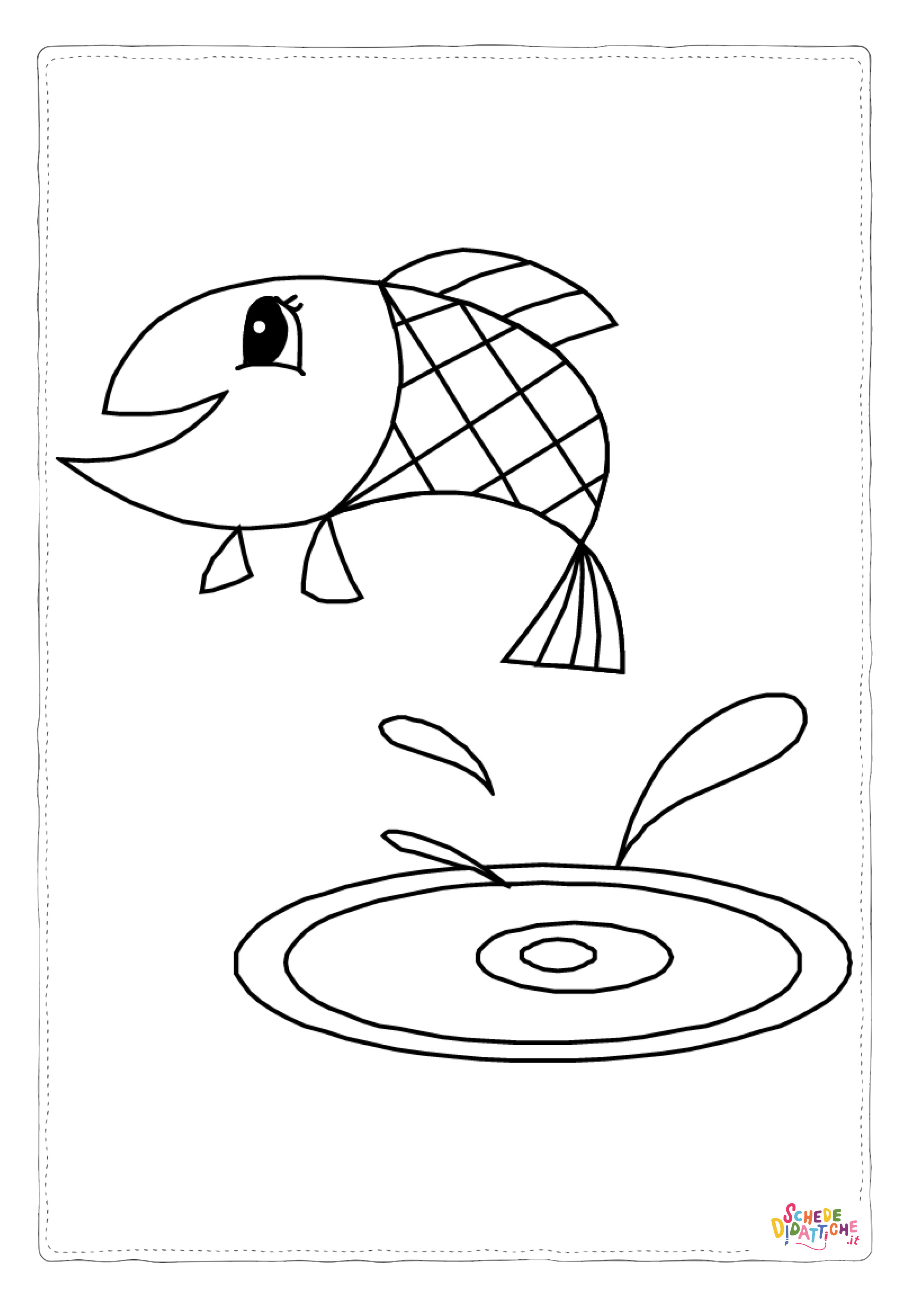 Disegno "Disegno di pesce da stampare e colorare 15" Disegno di pesce da stampare e colorare 15
