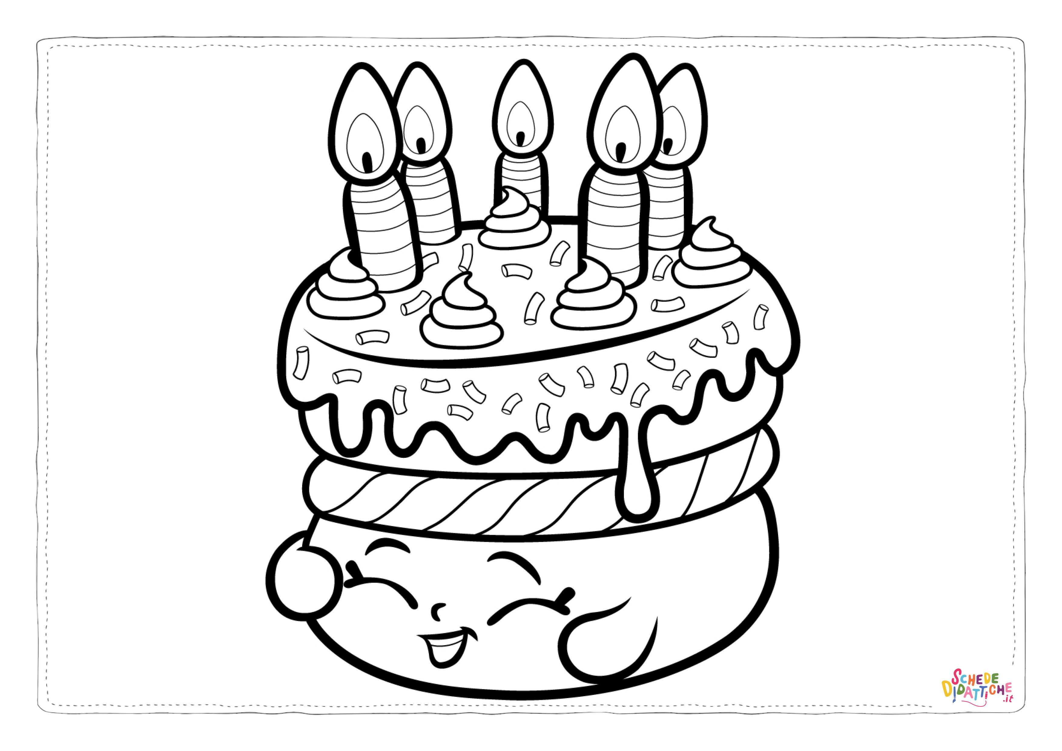 Disegno "Disegno di compleanno da stampare e colorare 100" Disegno di compleanno da stampare e colorare 100