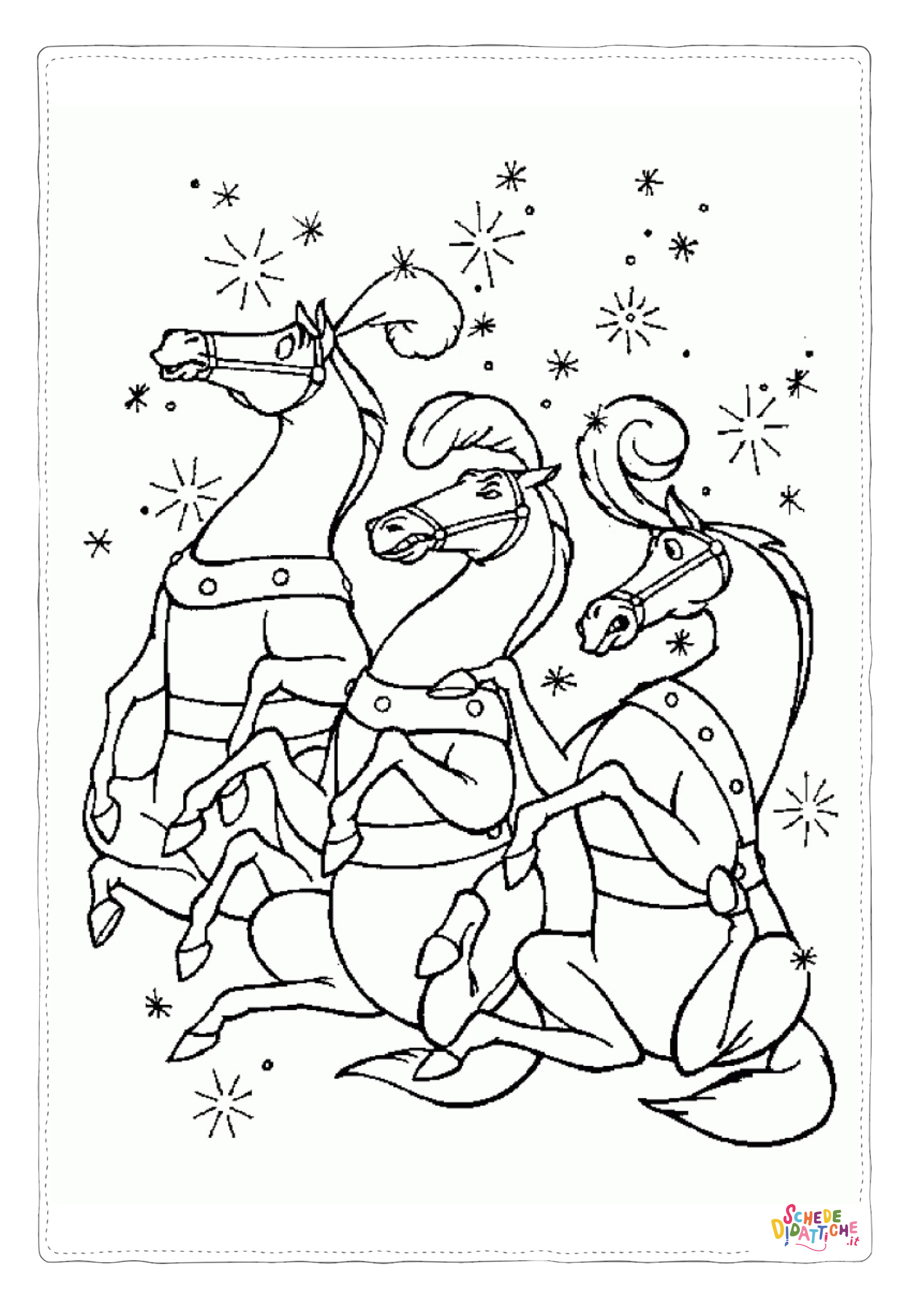 Disegno "Disegno di cavallo da stampare e colorare 100" Disegno di cavallo da stampare e colorare 100