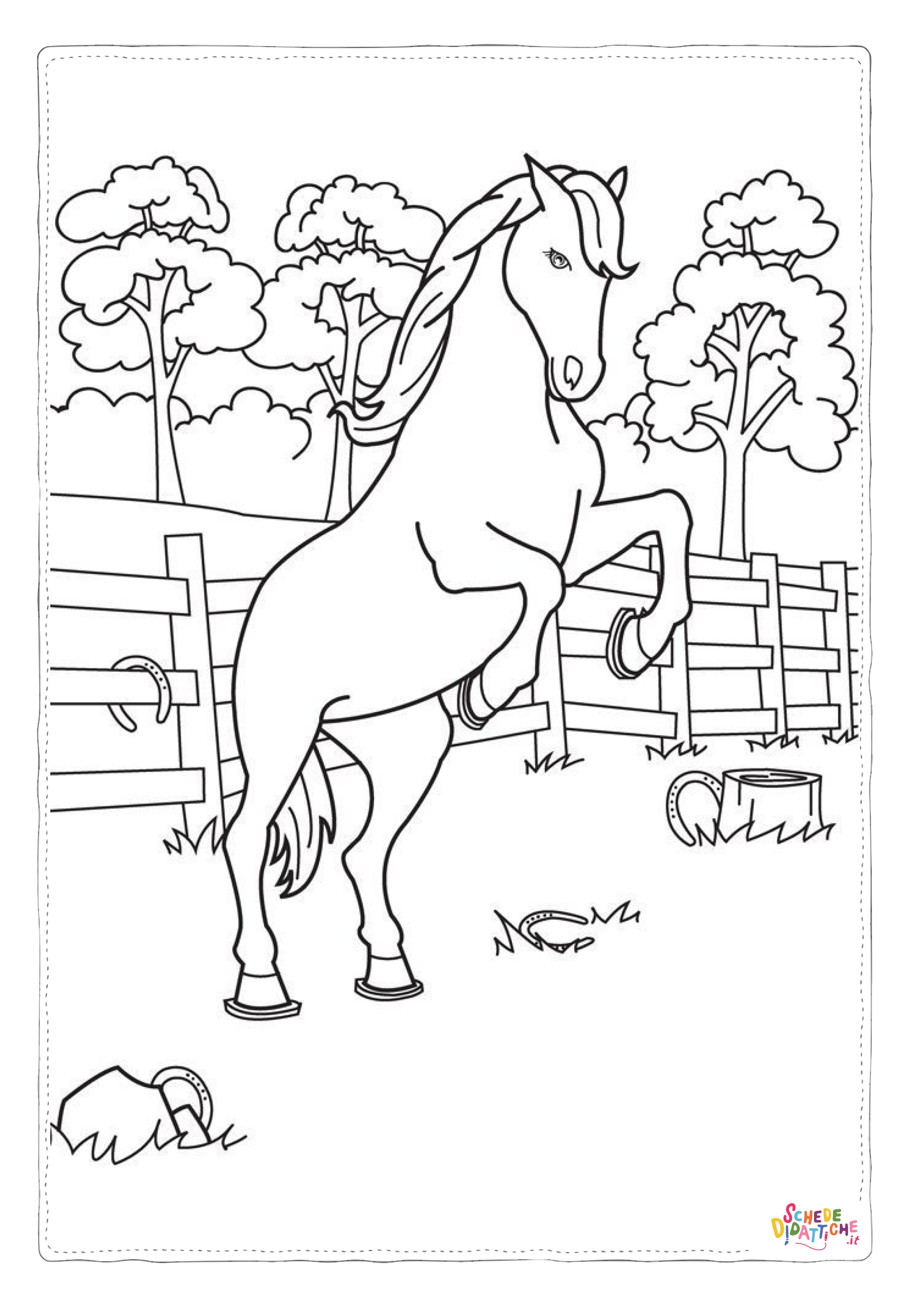 Disegno "Disegno di cavallo da stampare e colorare 198" Disegno di cavallo da stampare e colorare 198