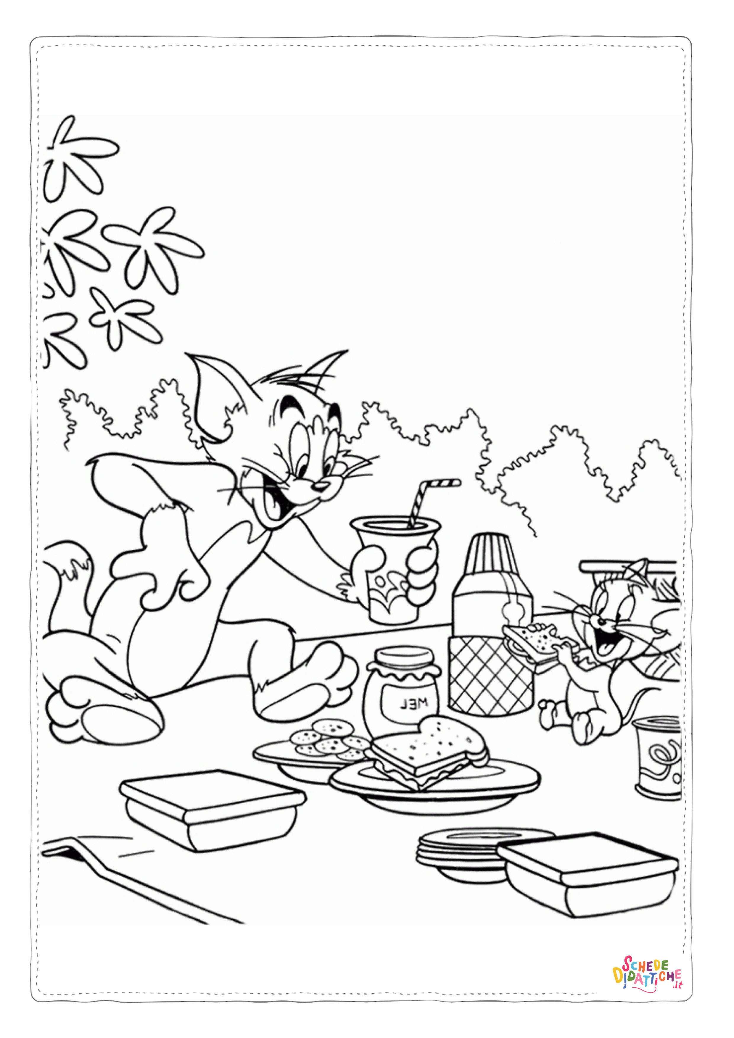 Disegno "Disegno di Tom e Jerry da stampare e colorare 17" Disegno di Tom e Jerry da stampare e colorare 17