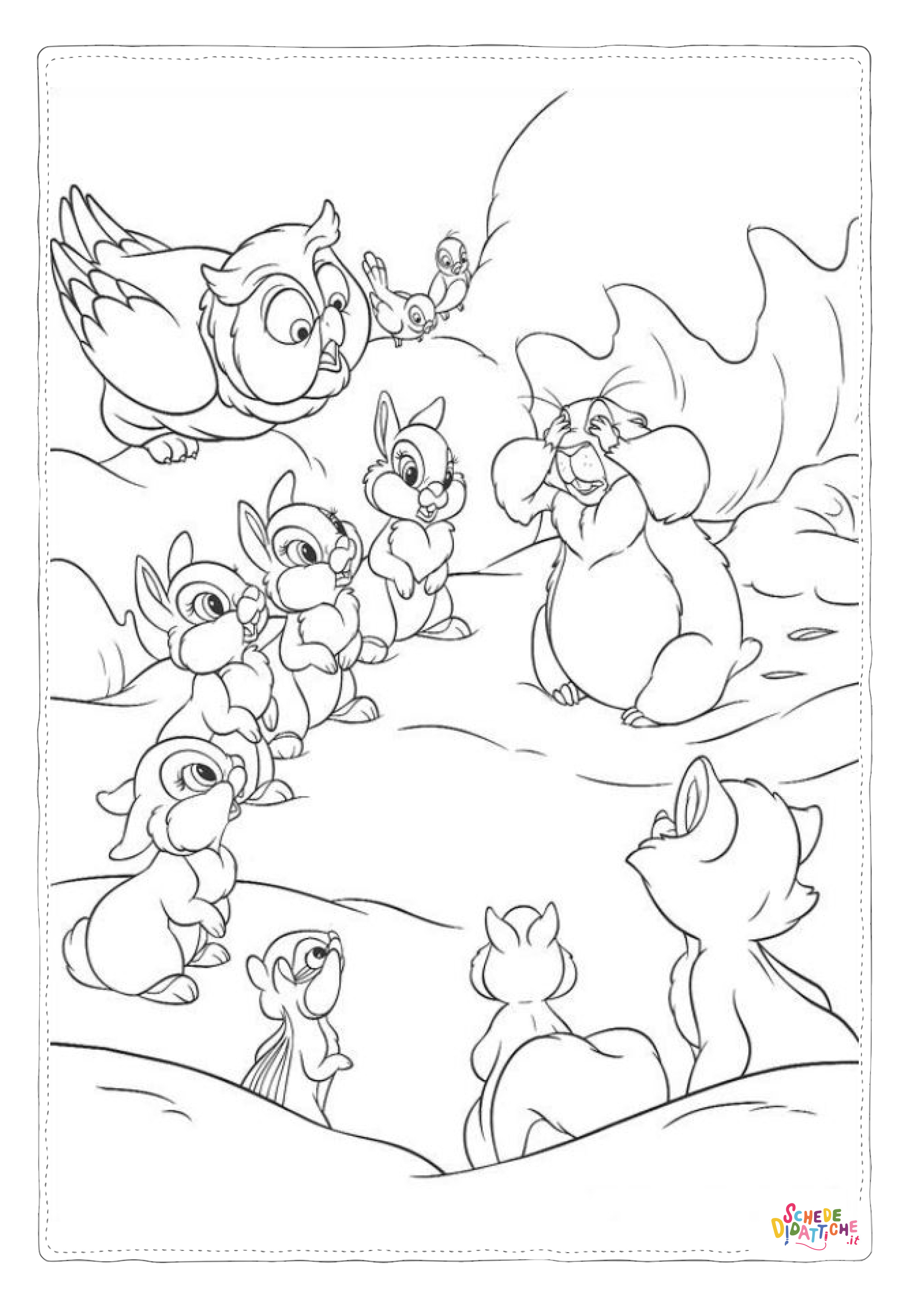 Disegno "Disegno di Bambi da stampare e colorare 38" Disegno di Bambi da stampare e colorare 38