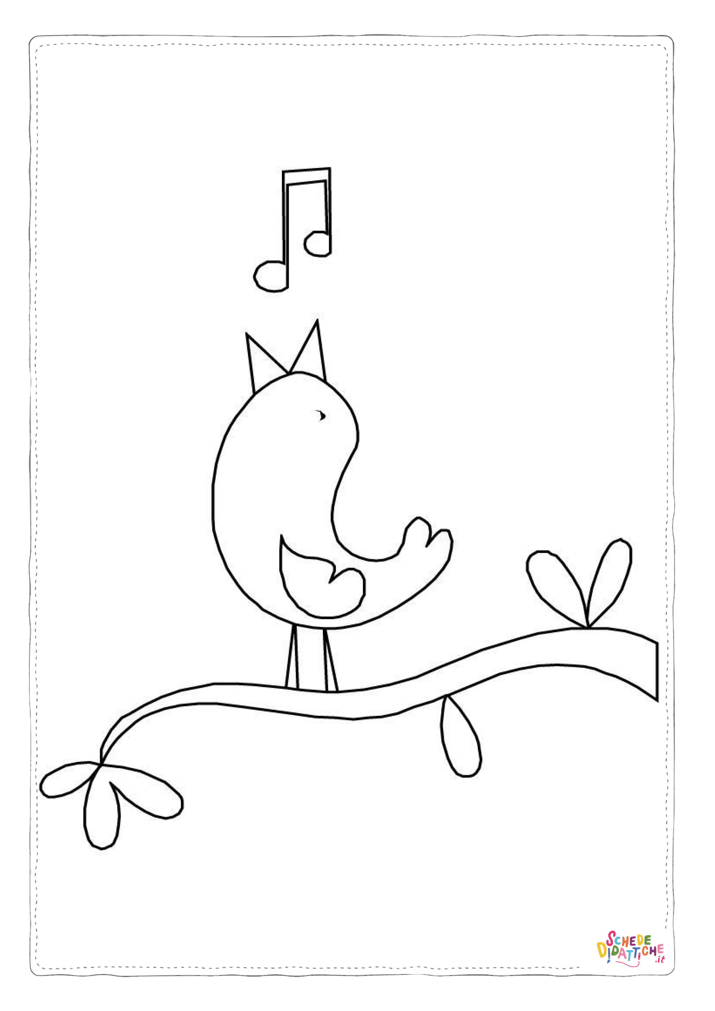 Disegno "Disegno di nota musicale da stampare e colorare 28" Disegno di nota musicale da stampare e colorare 28