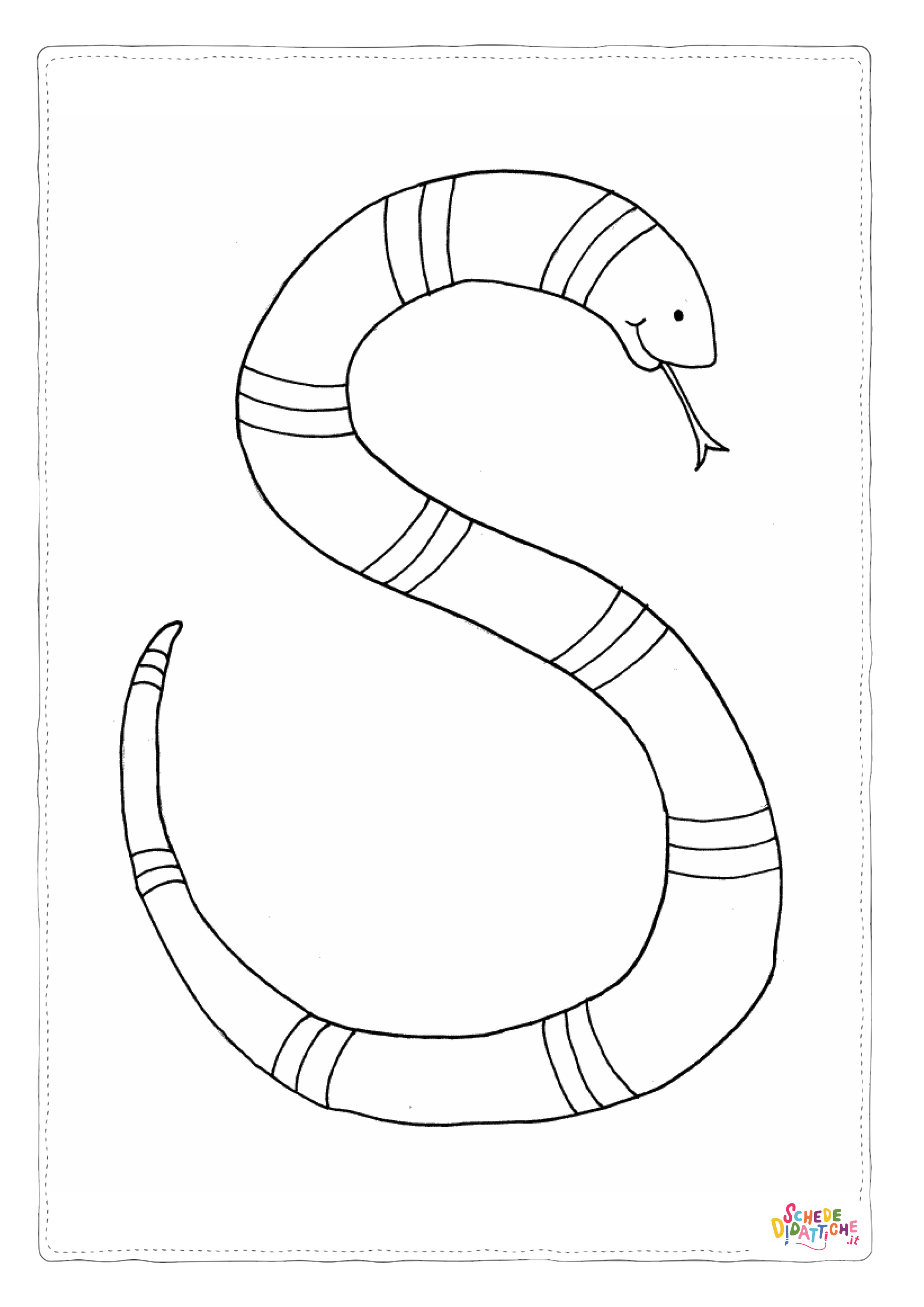 Disegno "Disegno di serpente da stampare e colorare 20" Disegno di serpente da stampare e colorare 20