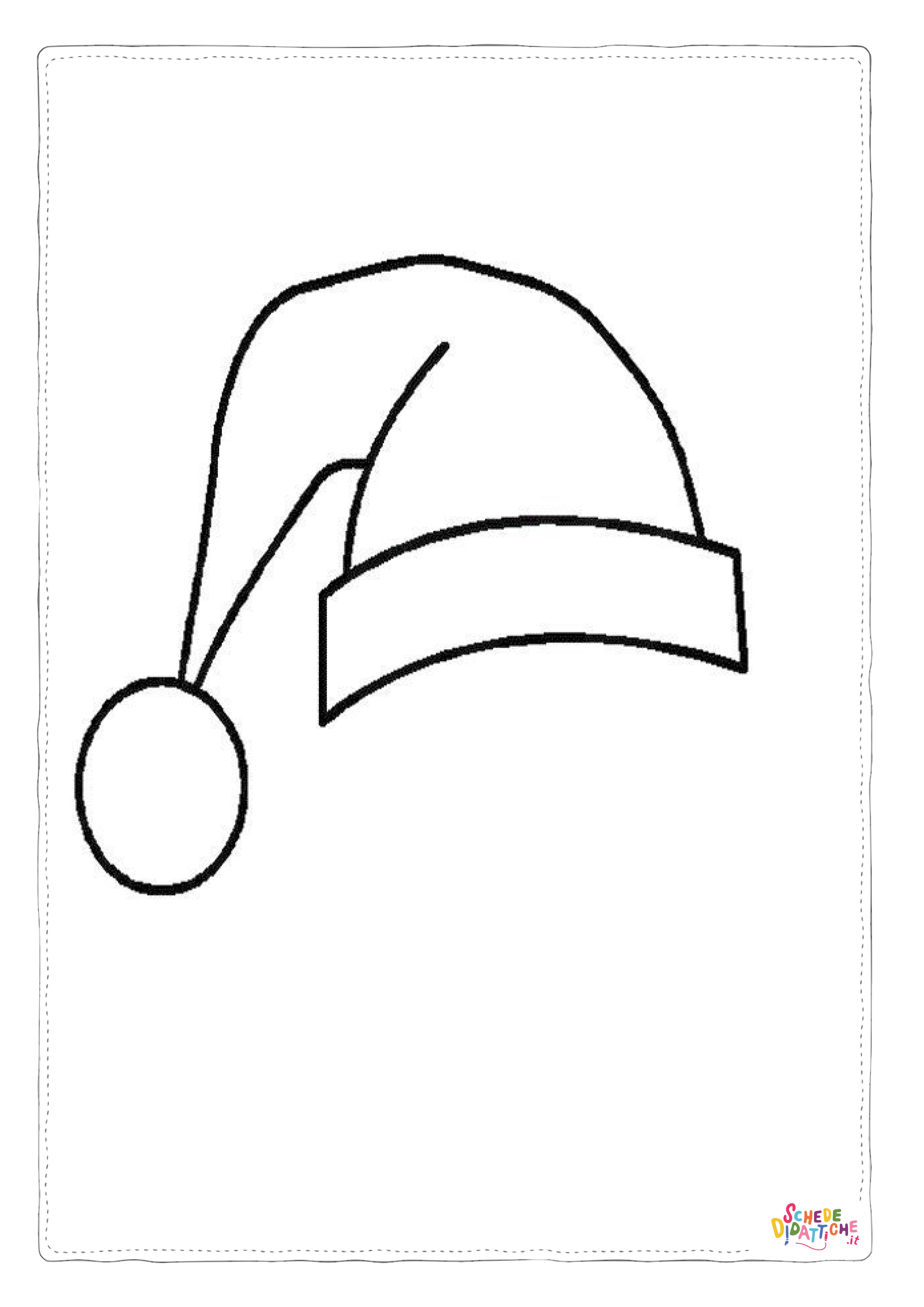 Disegno di cappello di Natale da stampare e colorare 8