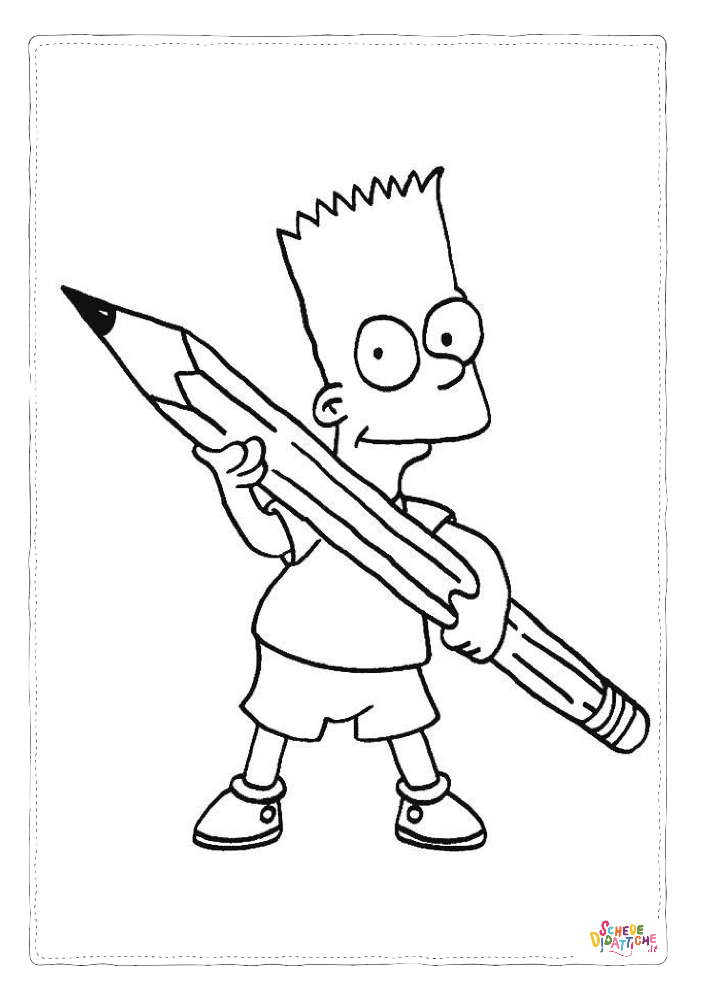 Disegno "Disegno di I Simpson da stampare e colorare 76" Disegno di I Simpson da stampare e colorare 76