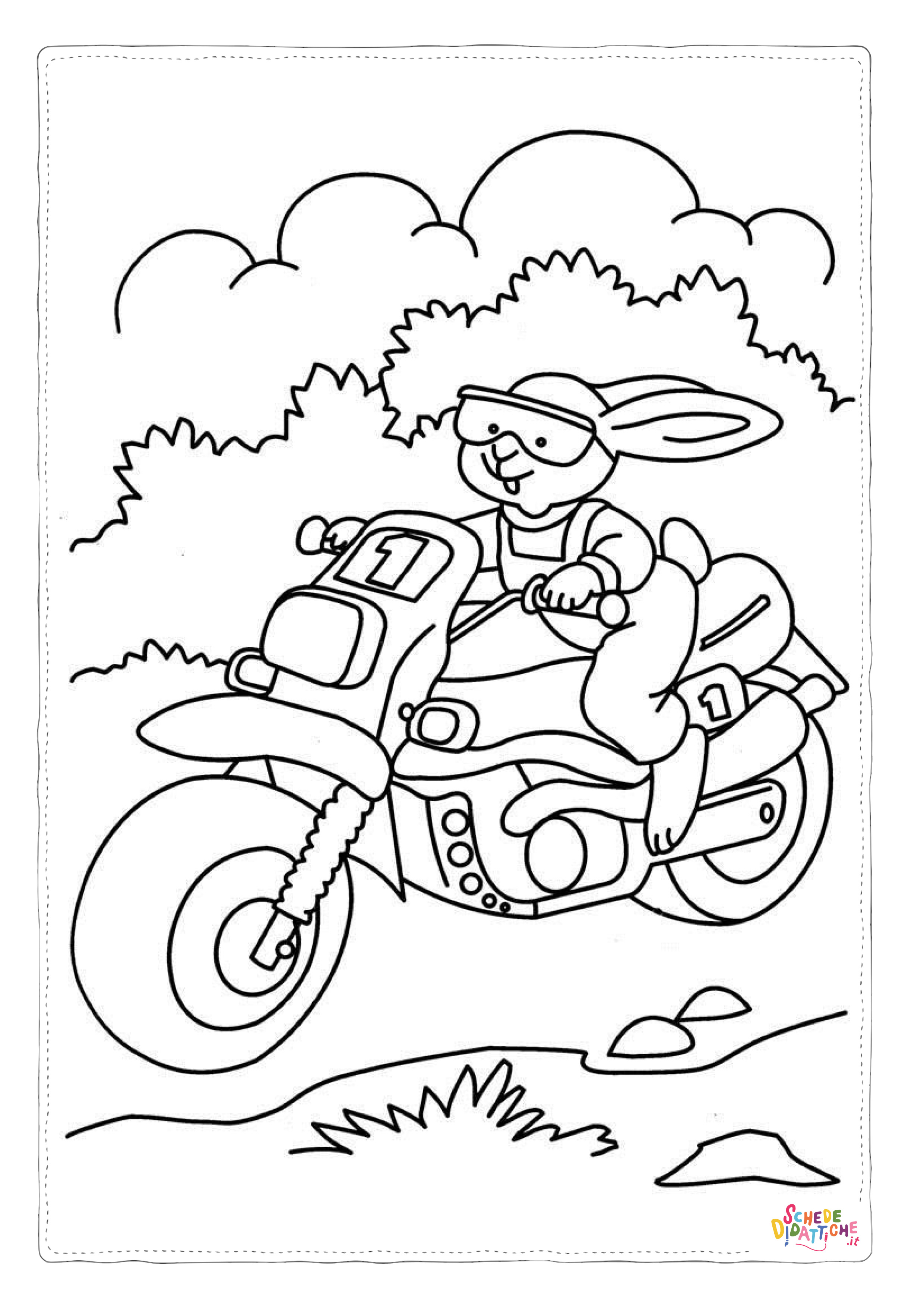 Disegno "Disegno di moto da stampare e colorare 63" Disegno di moto da stampare e colorare 63