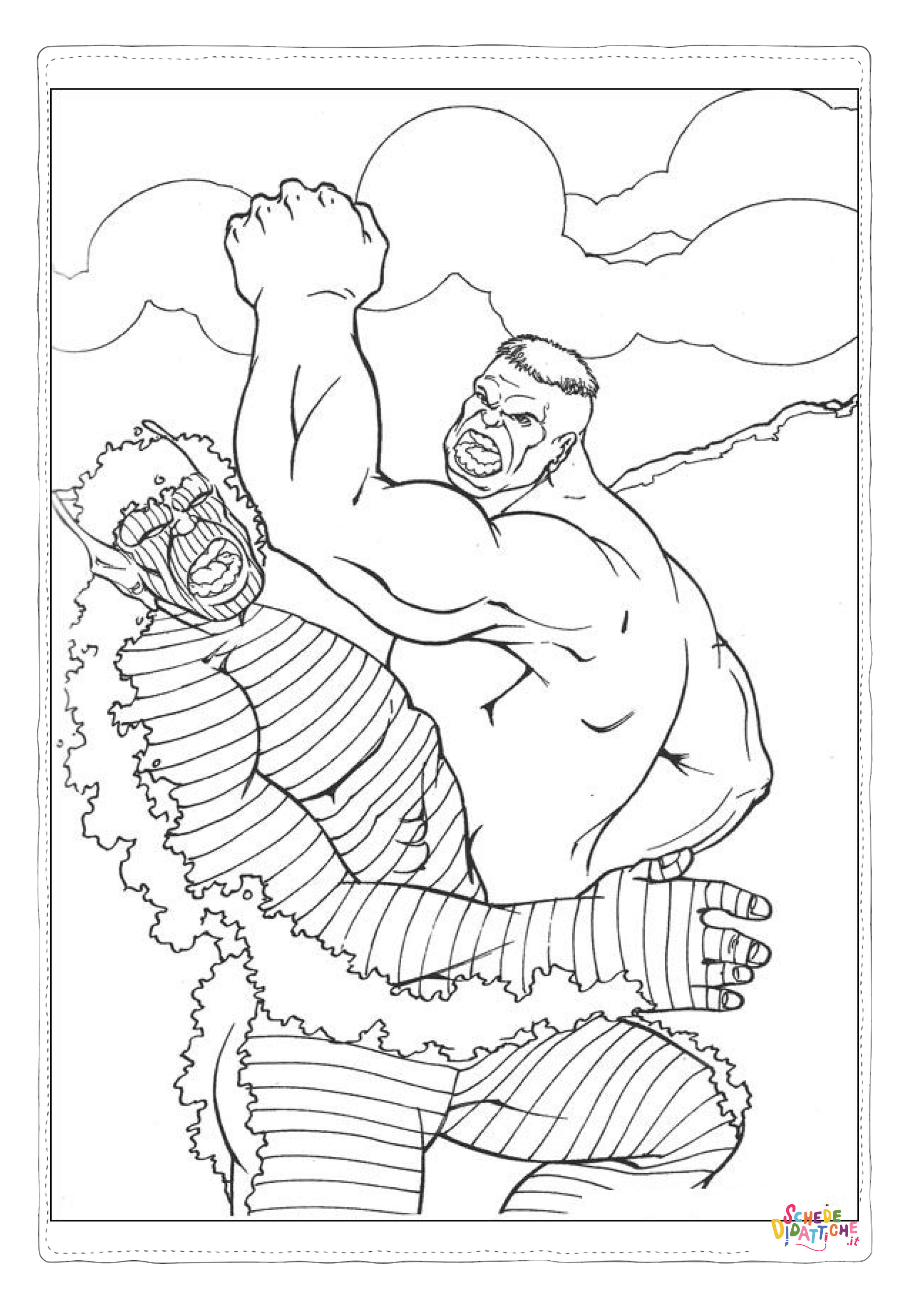 Disegno "Disegno di Hulk da stampare e colorare 45" Disegno di Hulk da stampare e colorare 45