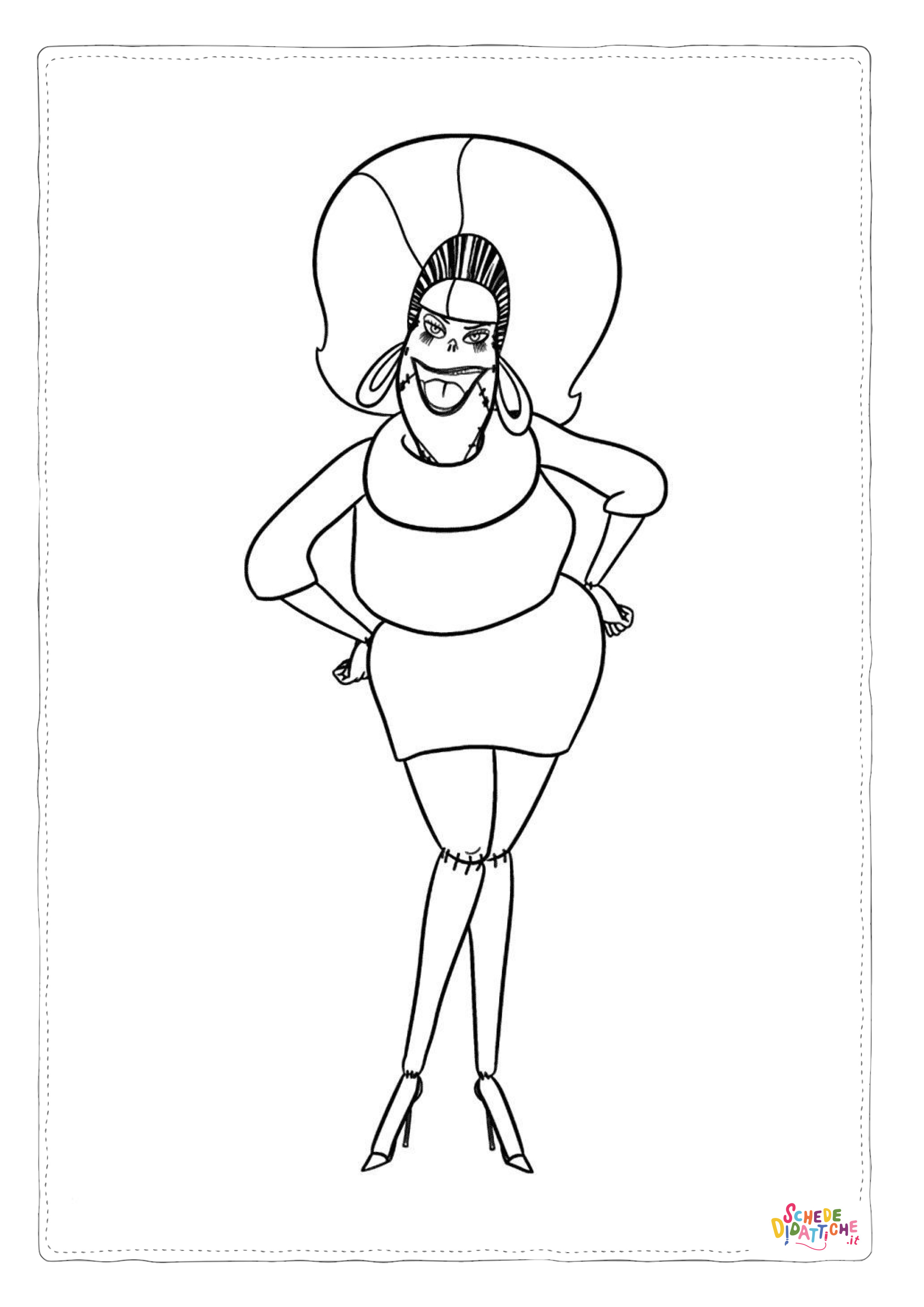 Disegno "Disegno di mostro di Halloween da stampare e colorare 14" Disegno di mostro di Halloween da stampare e colorare 14