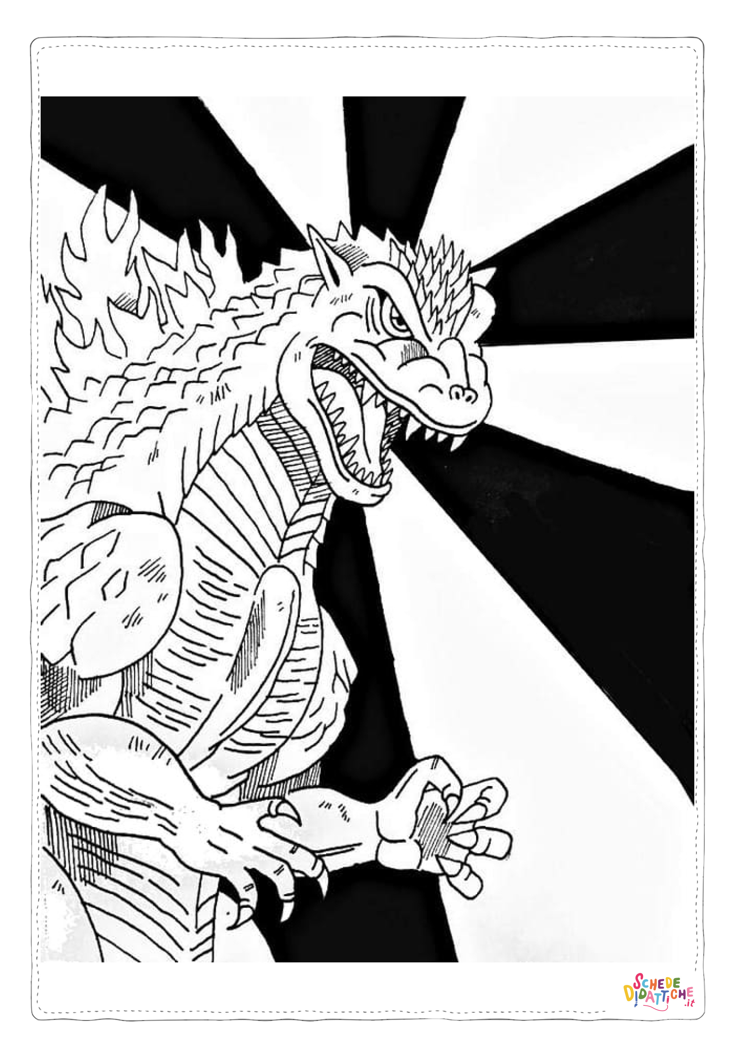 Disegno di Godzilla da stampare e colorare 35