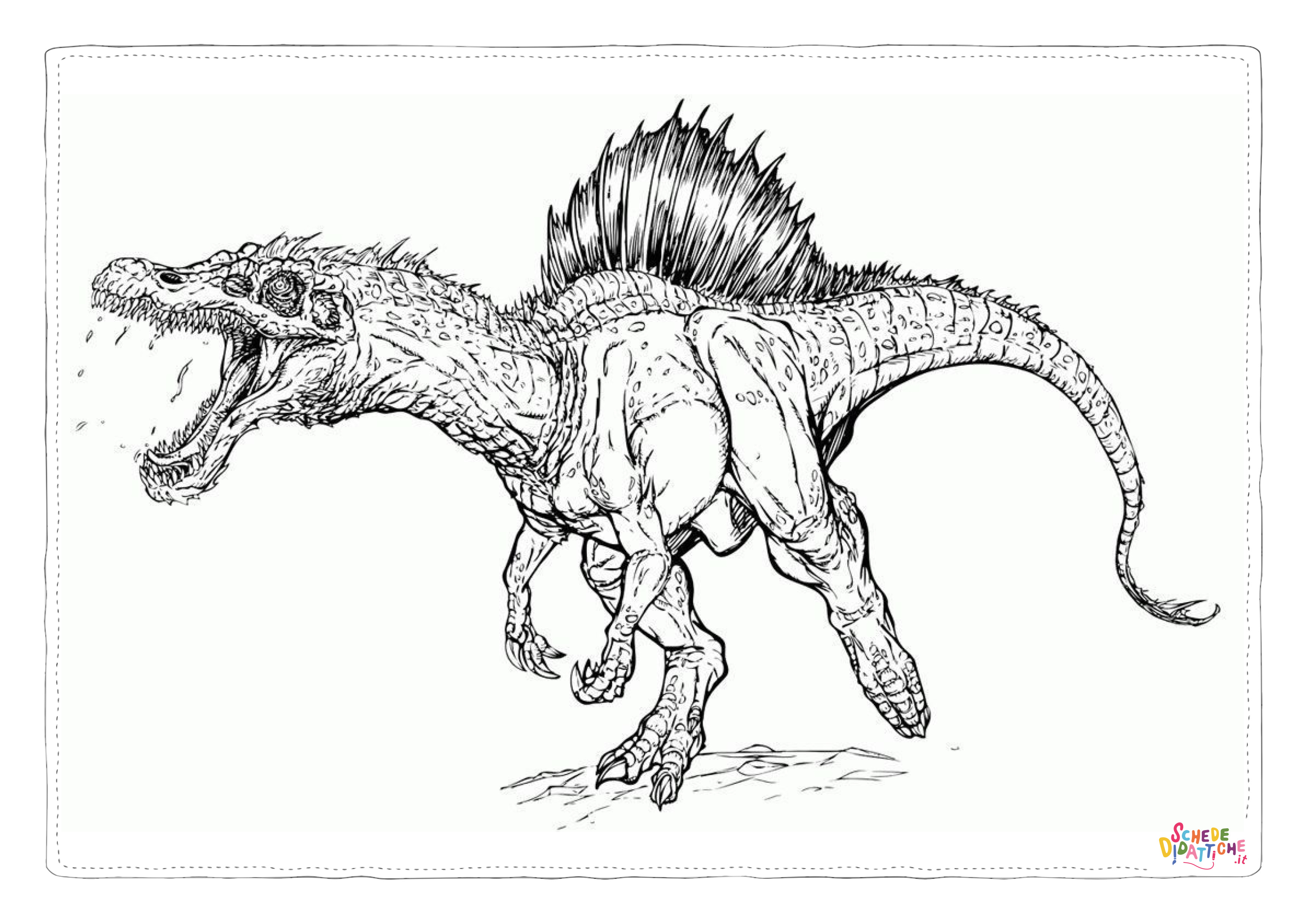 Disegno "Disegno di Velociraptor da stampare e colorare 23" Disegno di Velociraptor da stampare e colorare 23