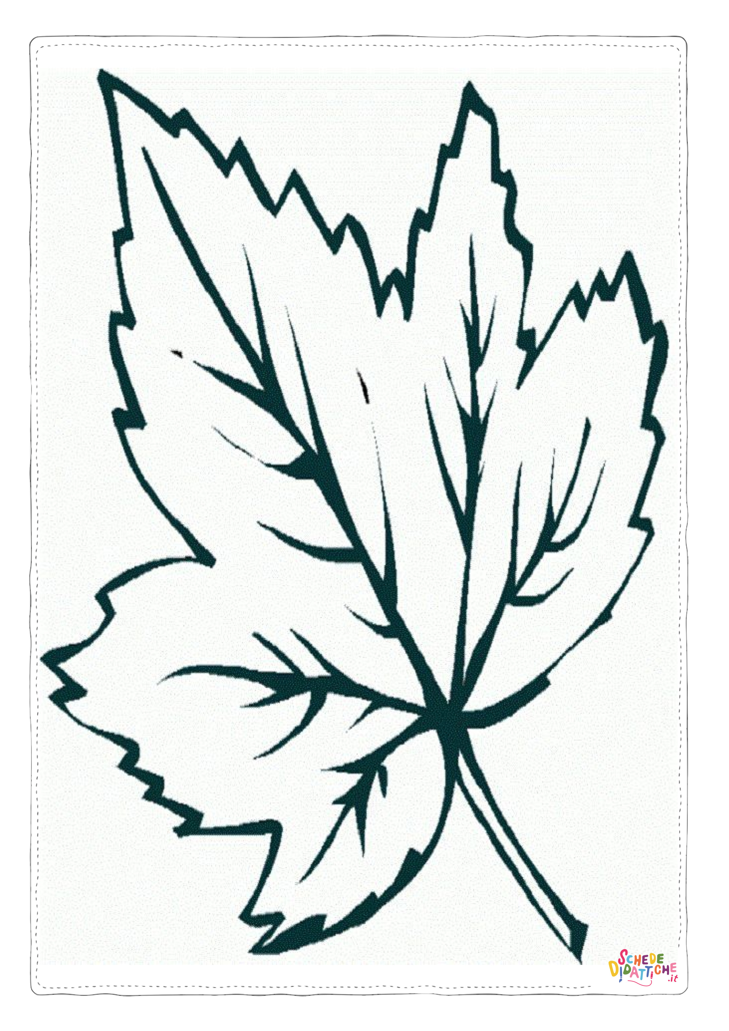 Disegno "Disegno di foglia da stampare e colorare 45" Disegno di foglia da stampare e colorare 45