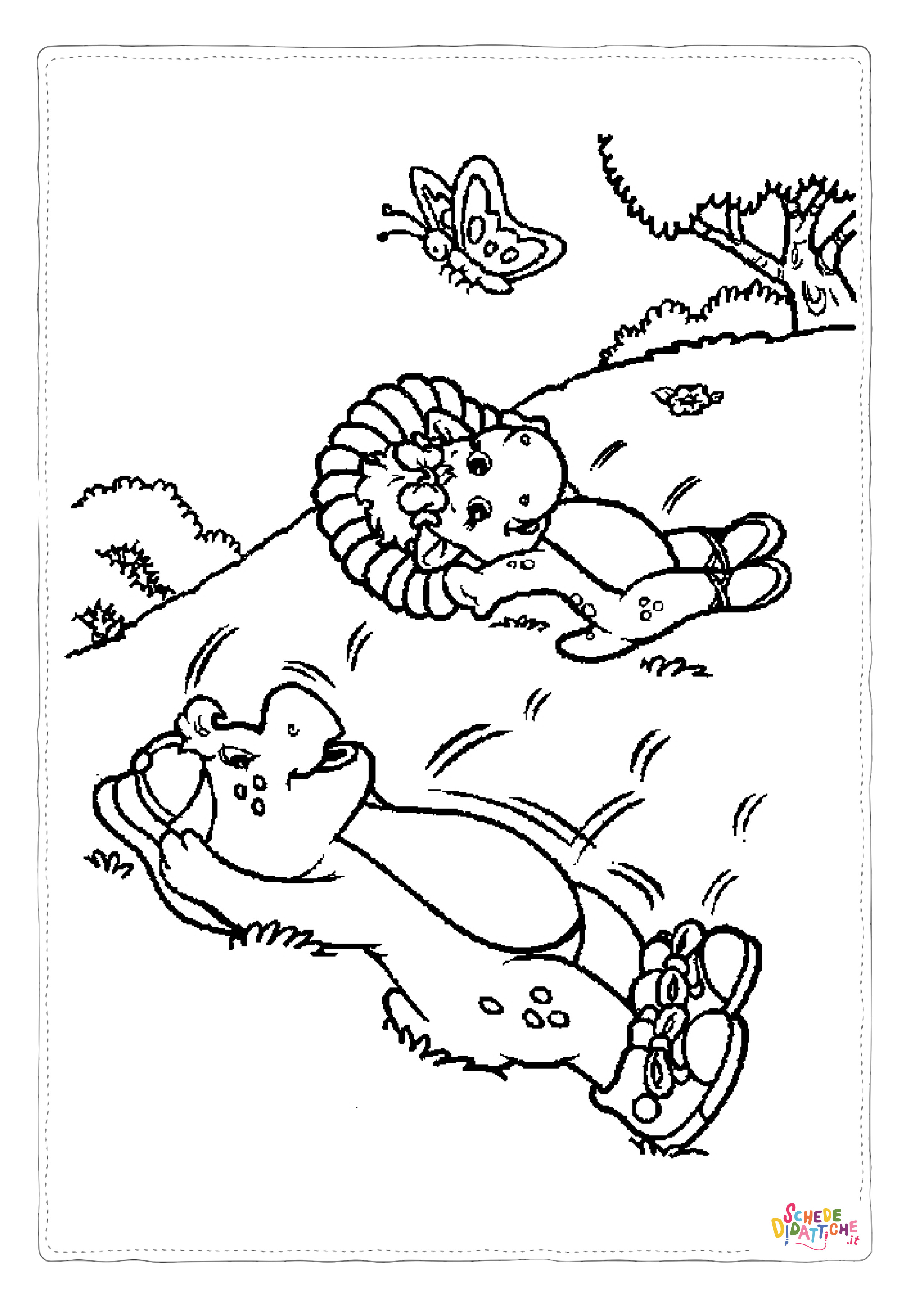 Disegno di Barney il dinosauro da stampare e colorare