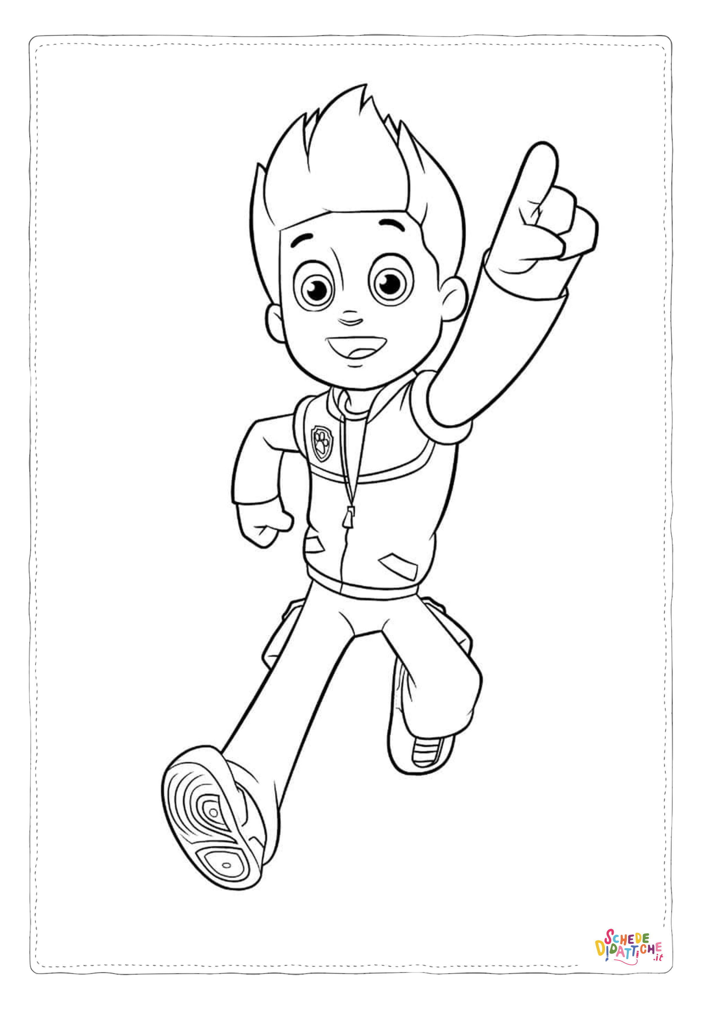 Disegno "Disegno di Paw Patrol - Cane pompiere da stampare e colorare 43" Disegno di Paw Patrol - Cane pompiere da stampare e colorare 43