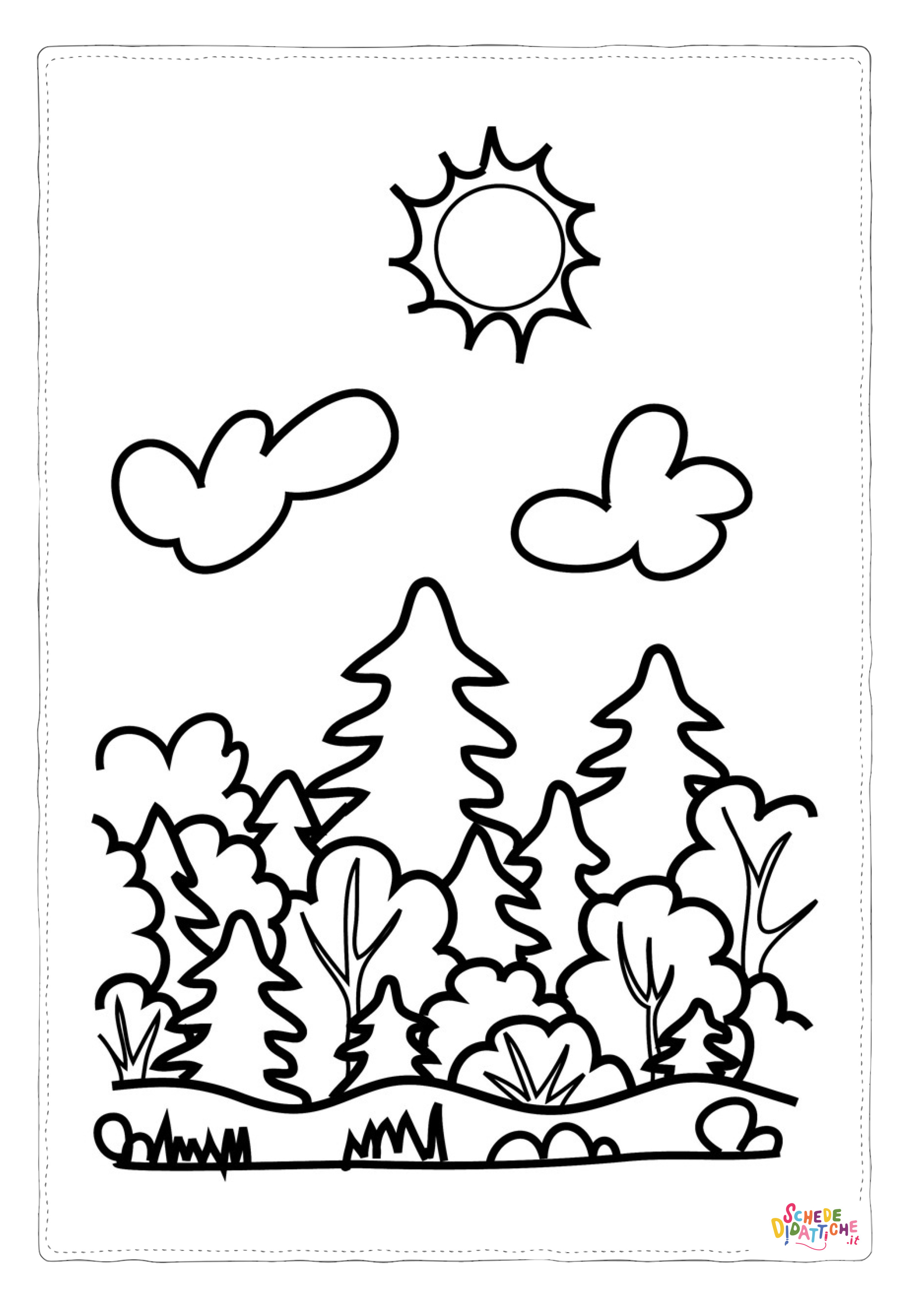Disegno "Disegno di paesaggio da stampare e colorare 96" Disegno di paesaggio da stampare e colorare 96