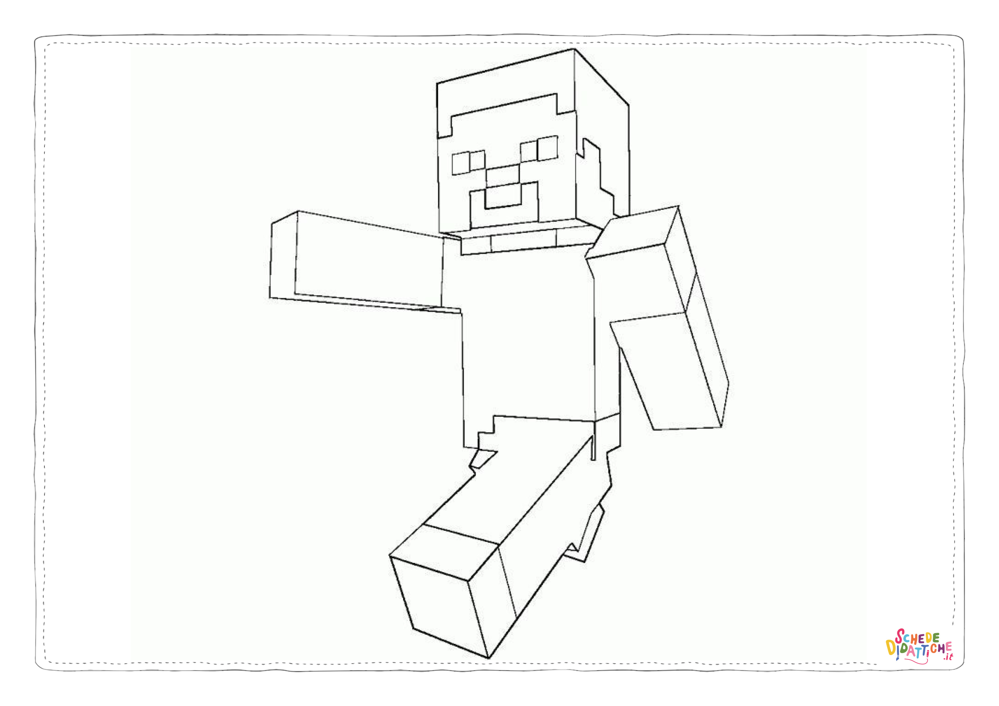 Disegno di Minecraft da stampare e colorare 3