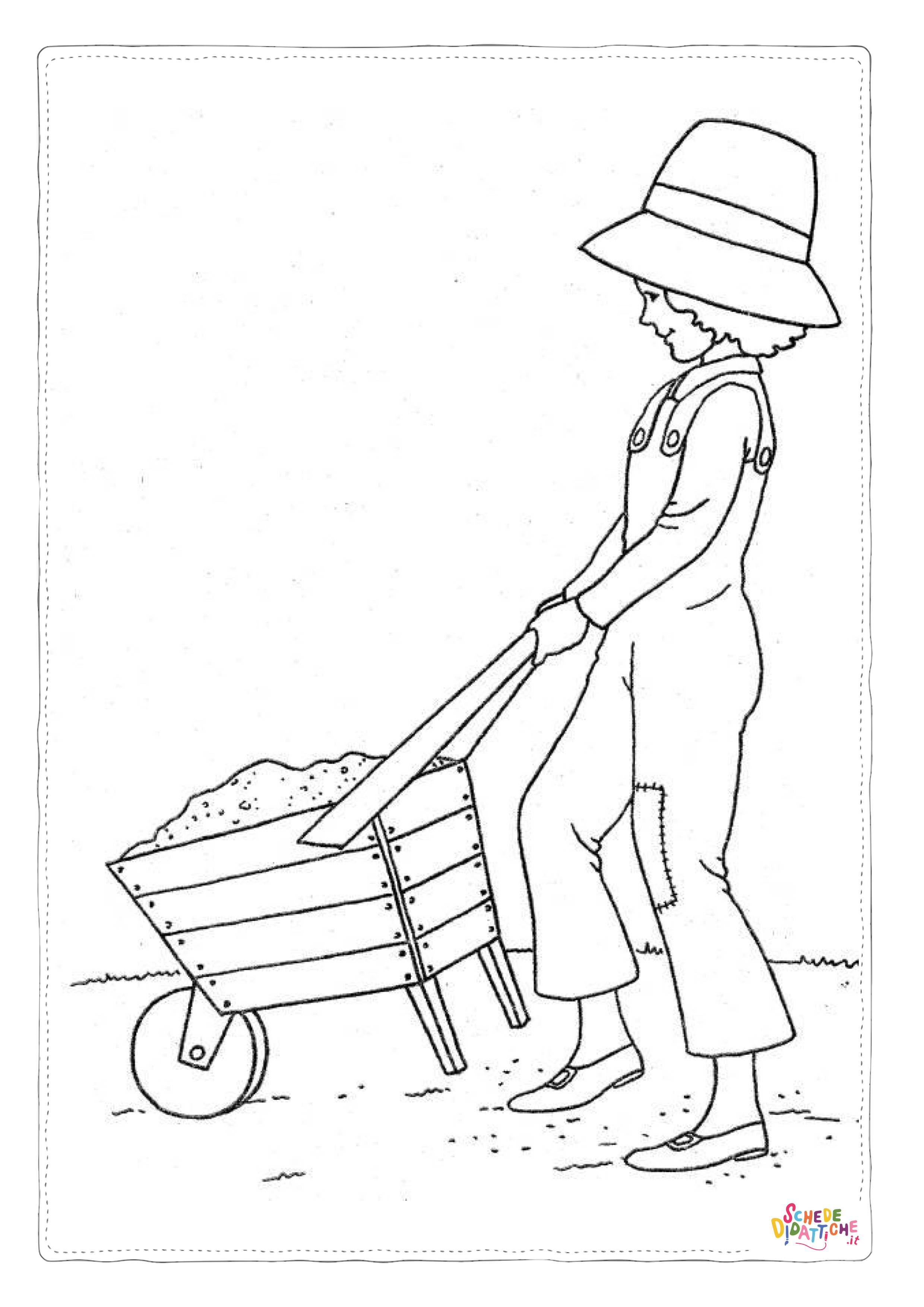 Disegno di giardiniere da stampare e colorare 16
