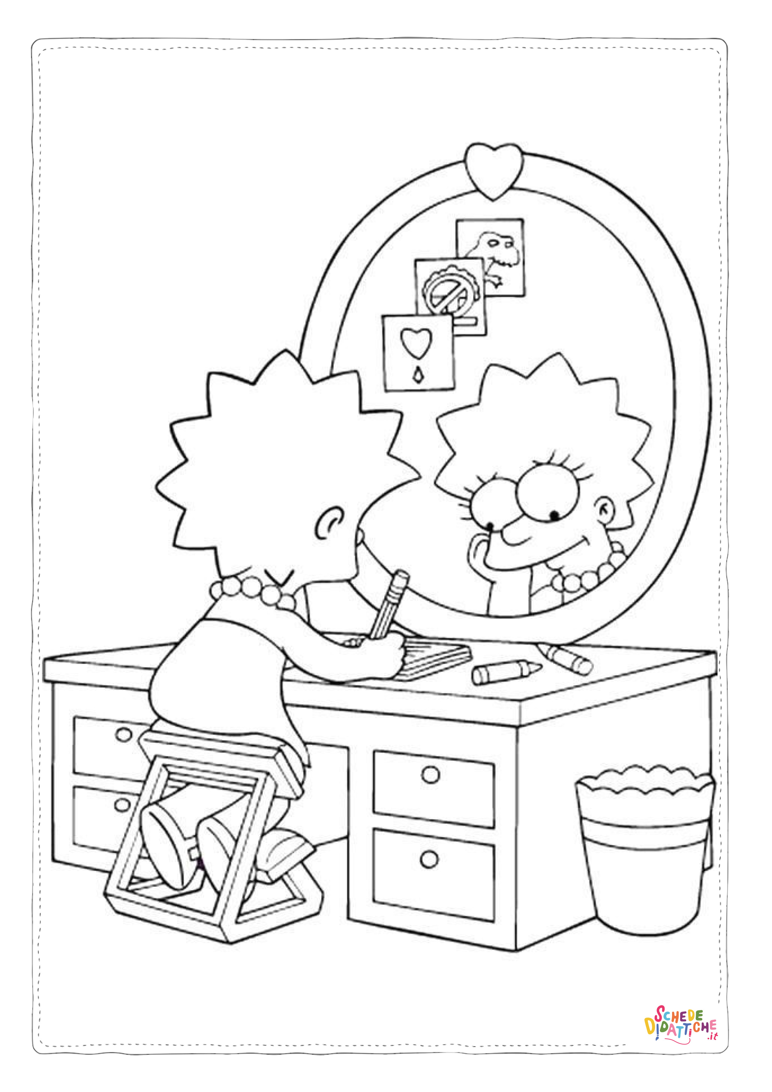 Disegno "Disegno di I Simpson da stampare e colorare 93" Disegno di I Simpson da stampare e colorare 93