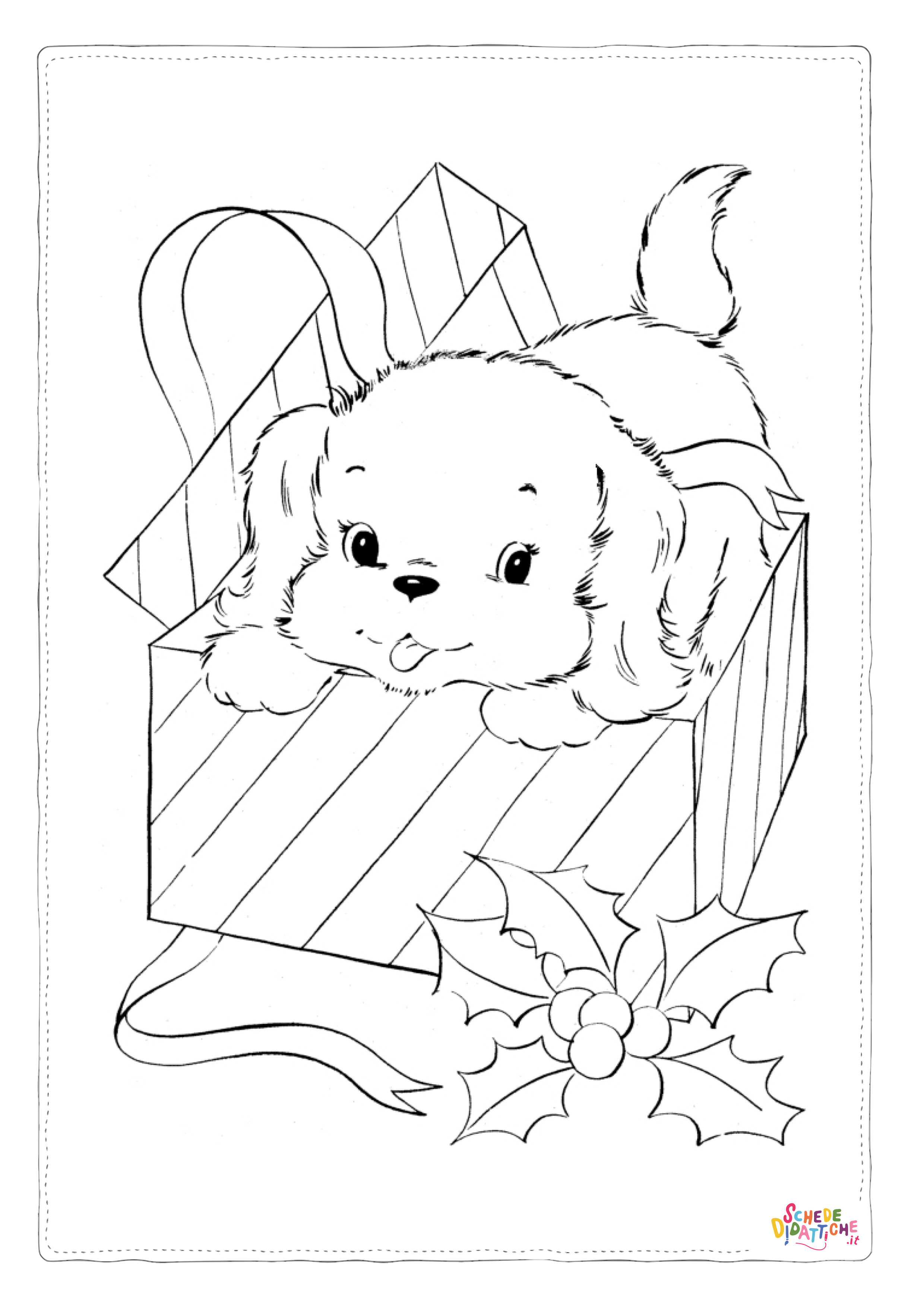 Disegno "Disegno di cane da stampare e colorare 13" Disegno di cane da stampare e colorare 13