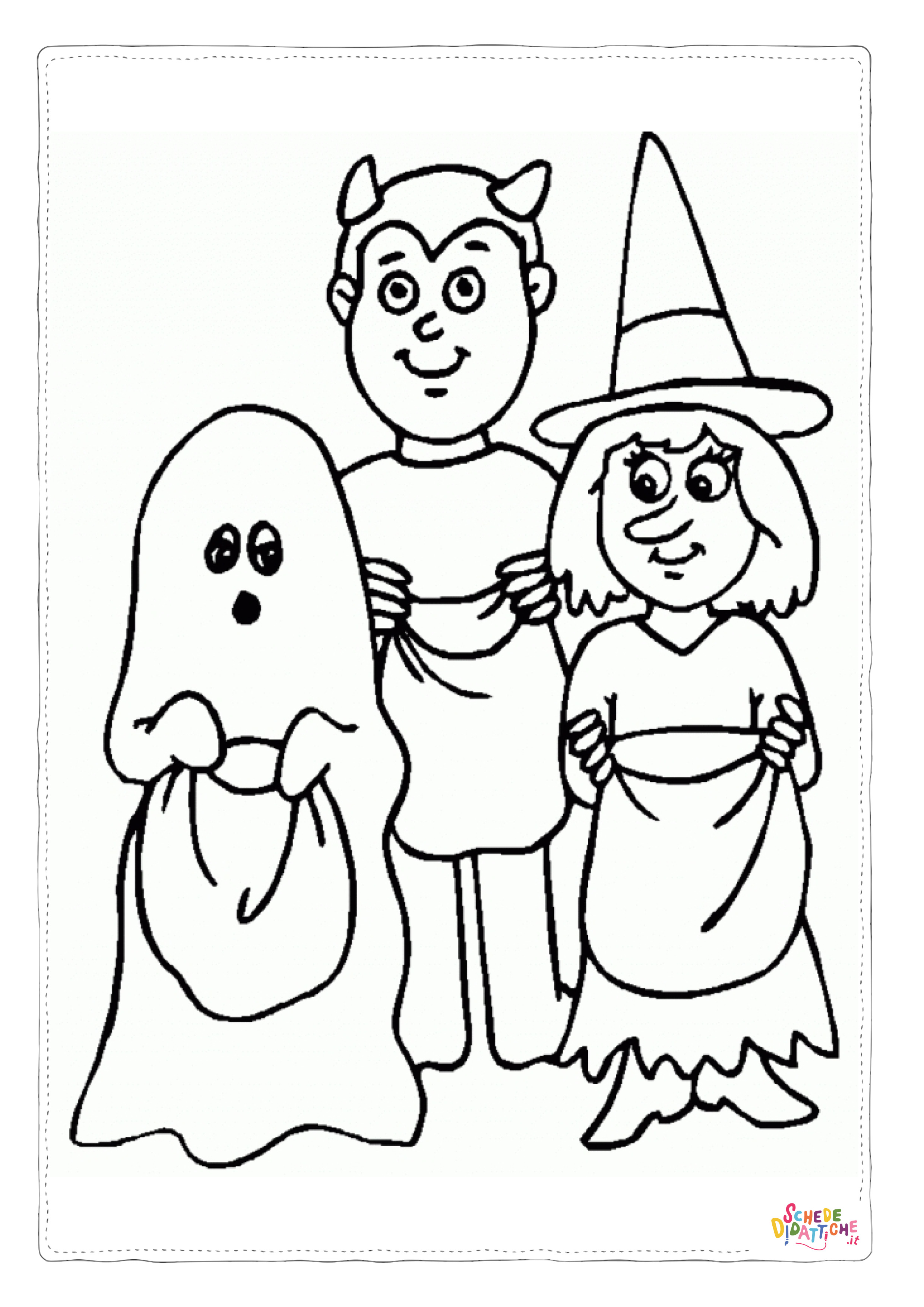Disegno "Disegno di dolcetto o scherzetto da stampare e colorare" Disegno di dolcetto o scherzetto da stampare e colorare