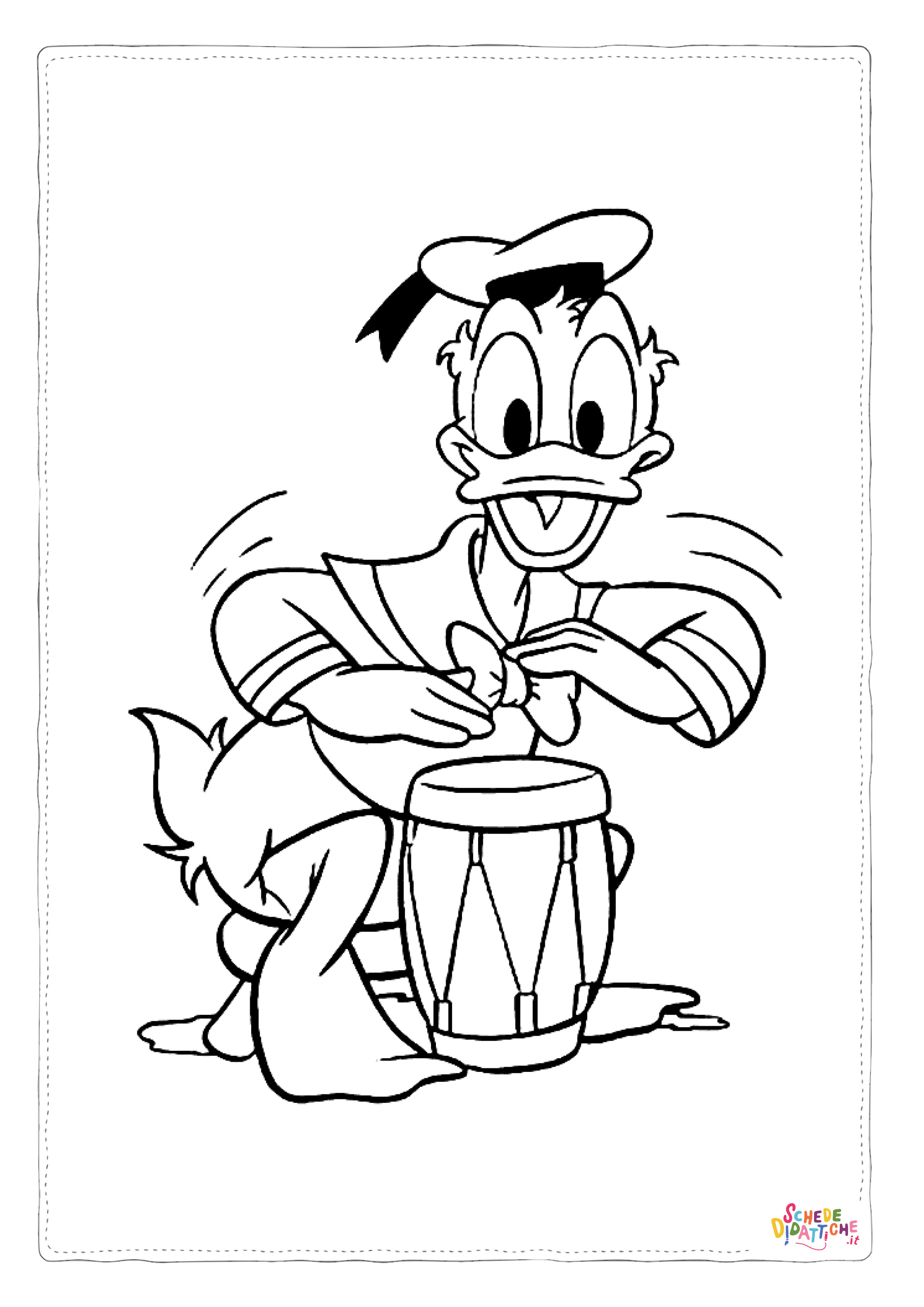 Disegno "Disegno di Paperino da stampare e colorare 44" Disegno di Paperino da stampare e colorare 44