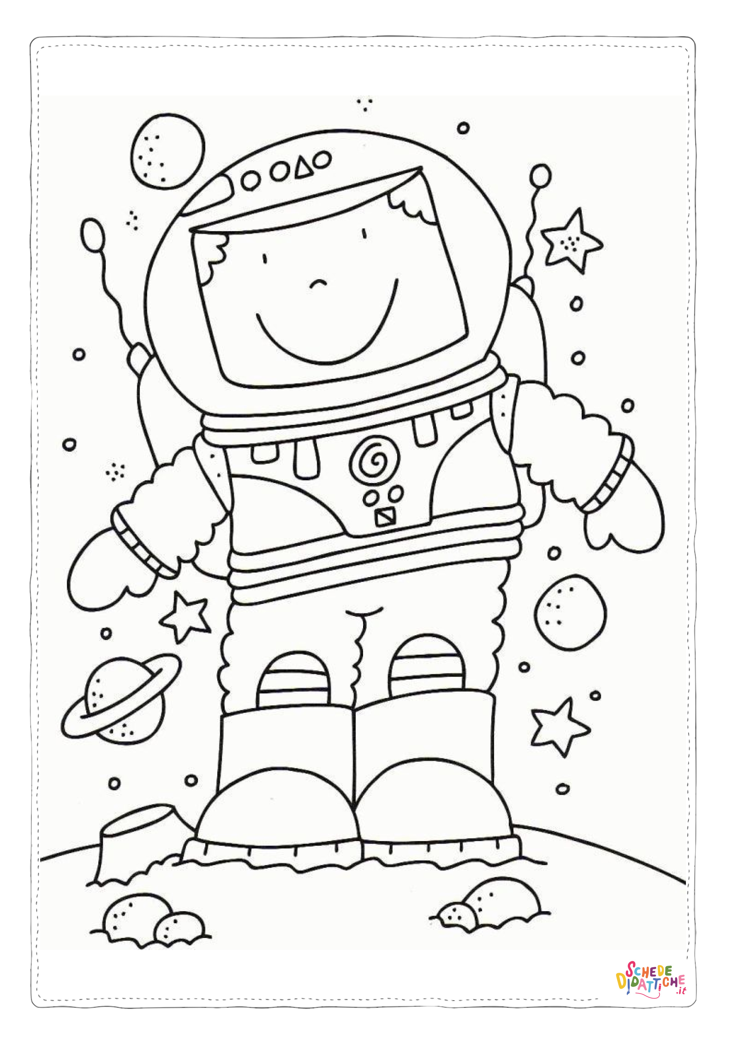 Disegno "Disegno di astronauta da stampare e colorare 33" Disegno di astronauta da stampare e colorare 33