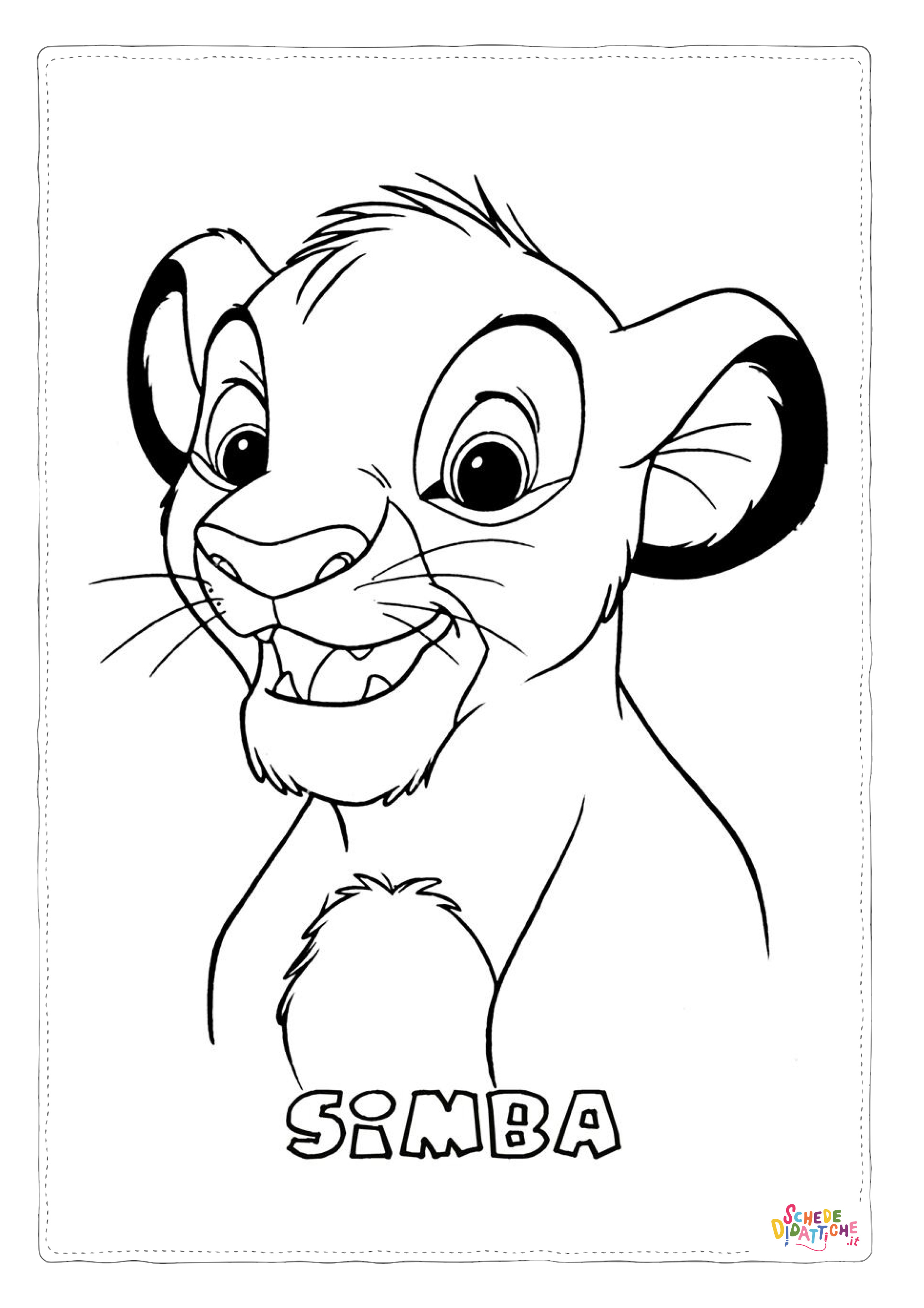 Disegno "Disegno di Re Leone da stampare e colorare 8" Disegno di Re Leone da stampare e colorare 8