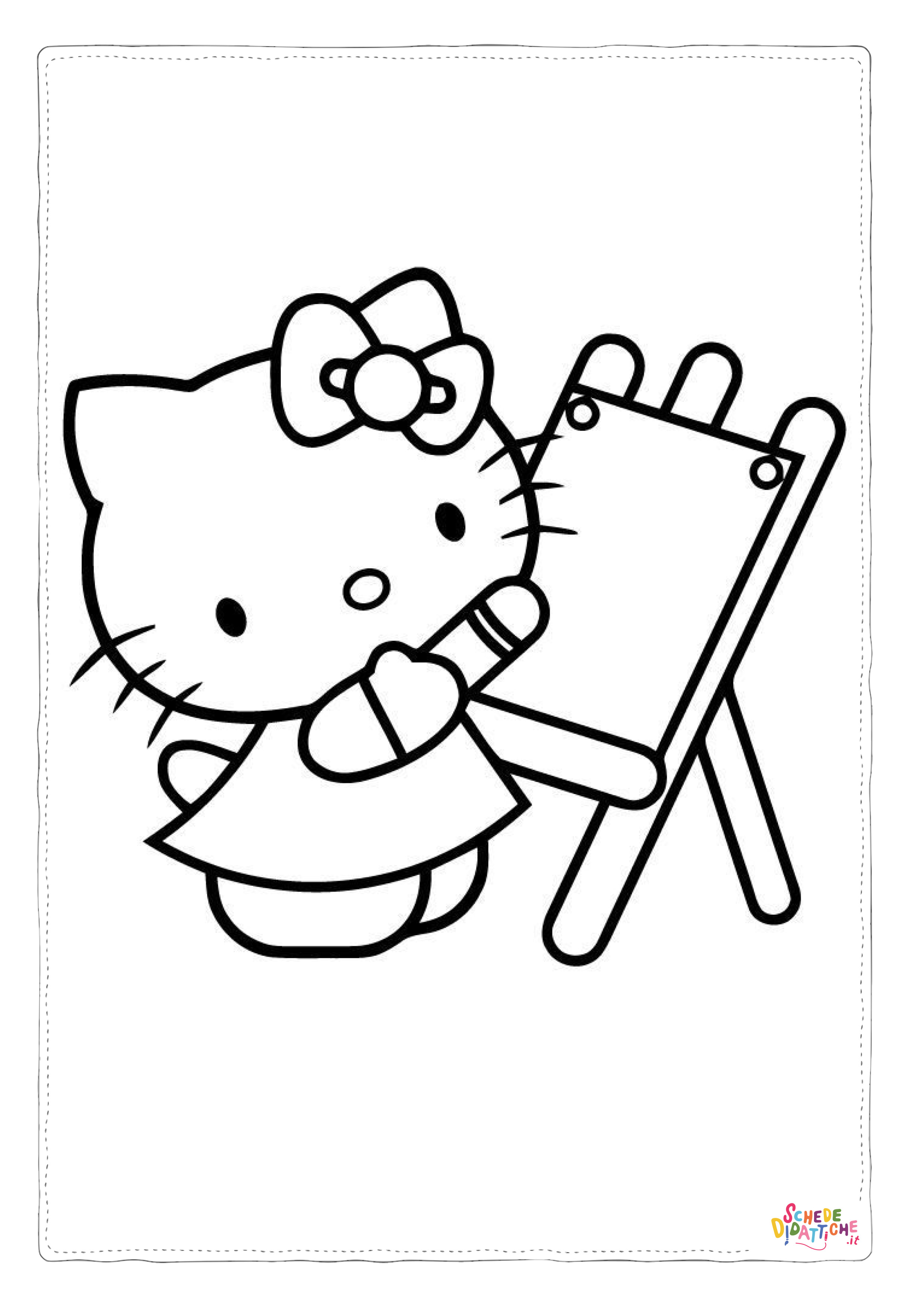 Disegno "Disegno di Hello Kitty da stampare e colorare 189" Disegno di Hello Kitty da stampare e colorare 189