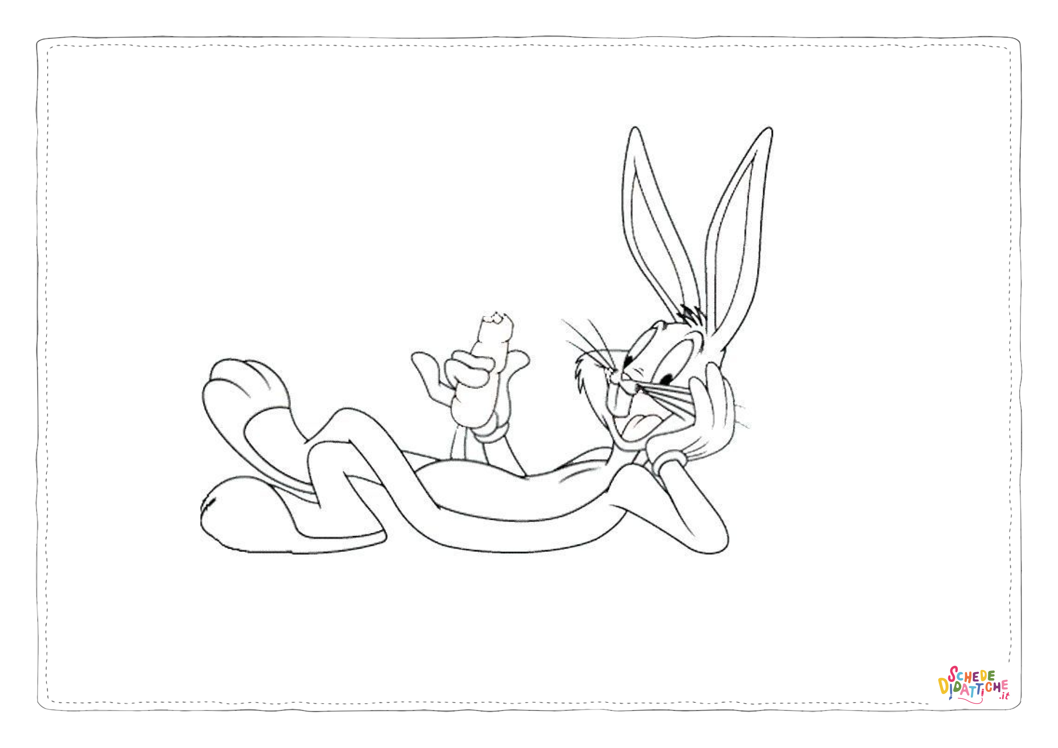 Disegno "Disegno di Bugs Bunny da stampare e colorare 23" Disegno di Bugs Bunny da stampare e colorare 23