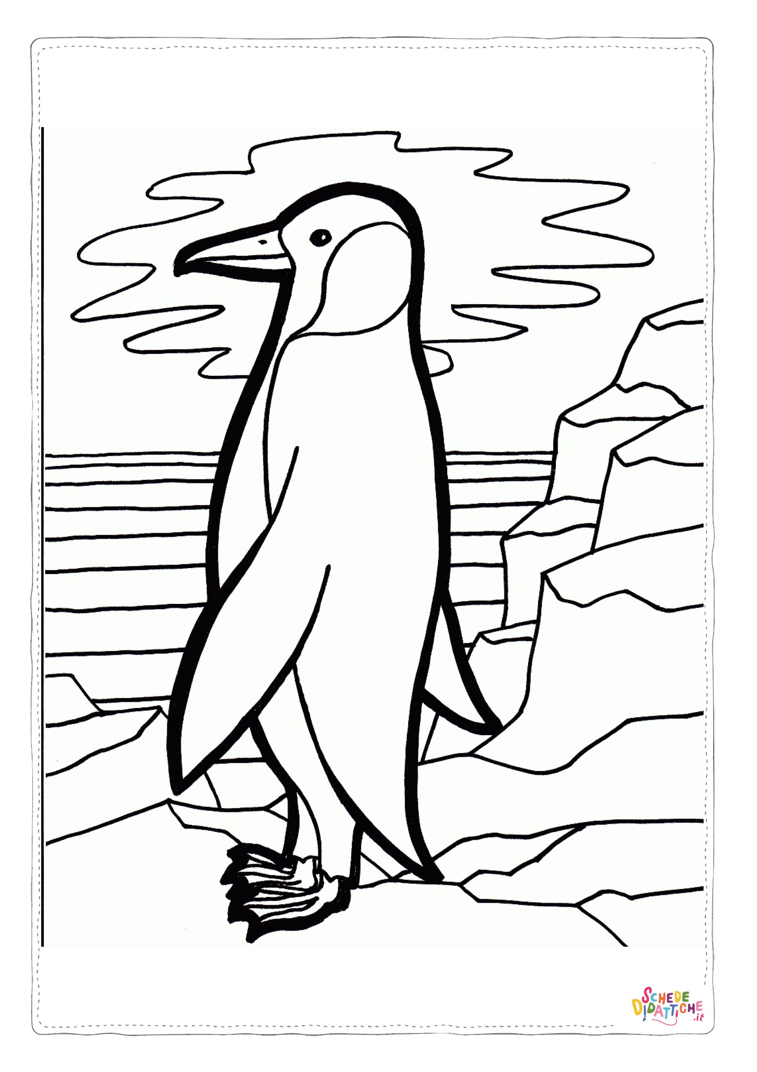 Disegno di pinguino da stampare e colorare 48