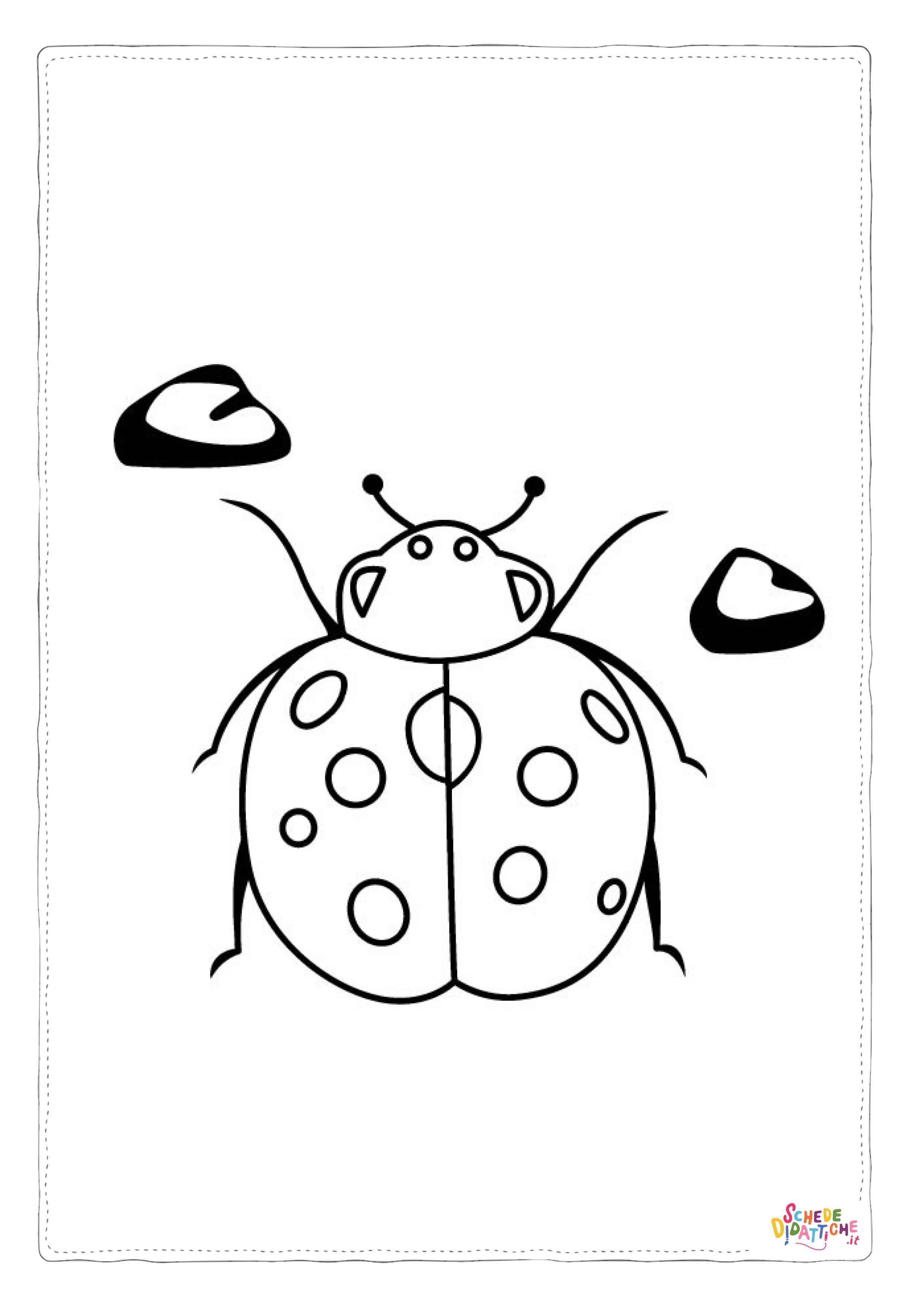 Disegno "Disegno di coccinella da stampare e colorare 53" Disegno di coccinella da stampare e colorare 53