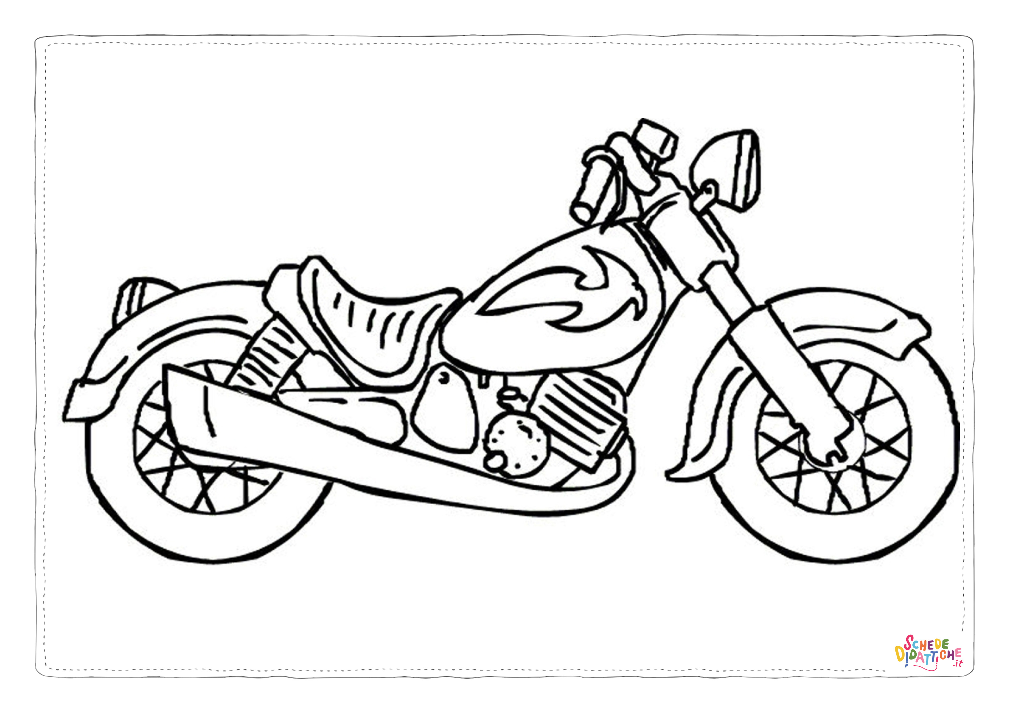 Disegno "Disegno di moto da stampare e colorare 62" Disegno di moto da stampare e colorare 62
