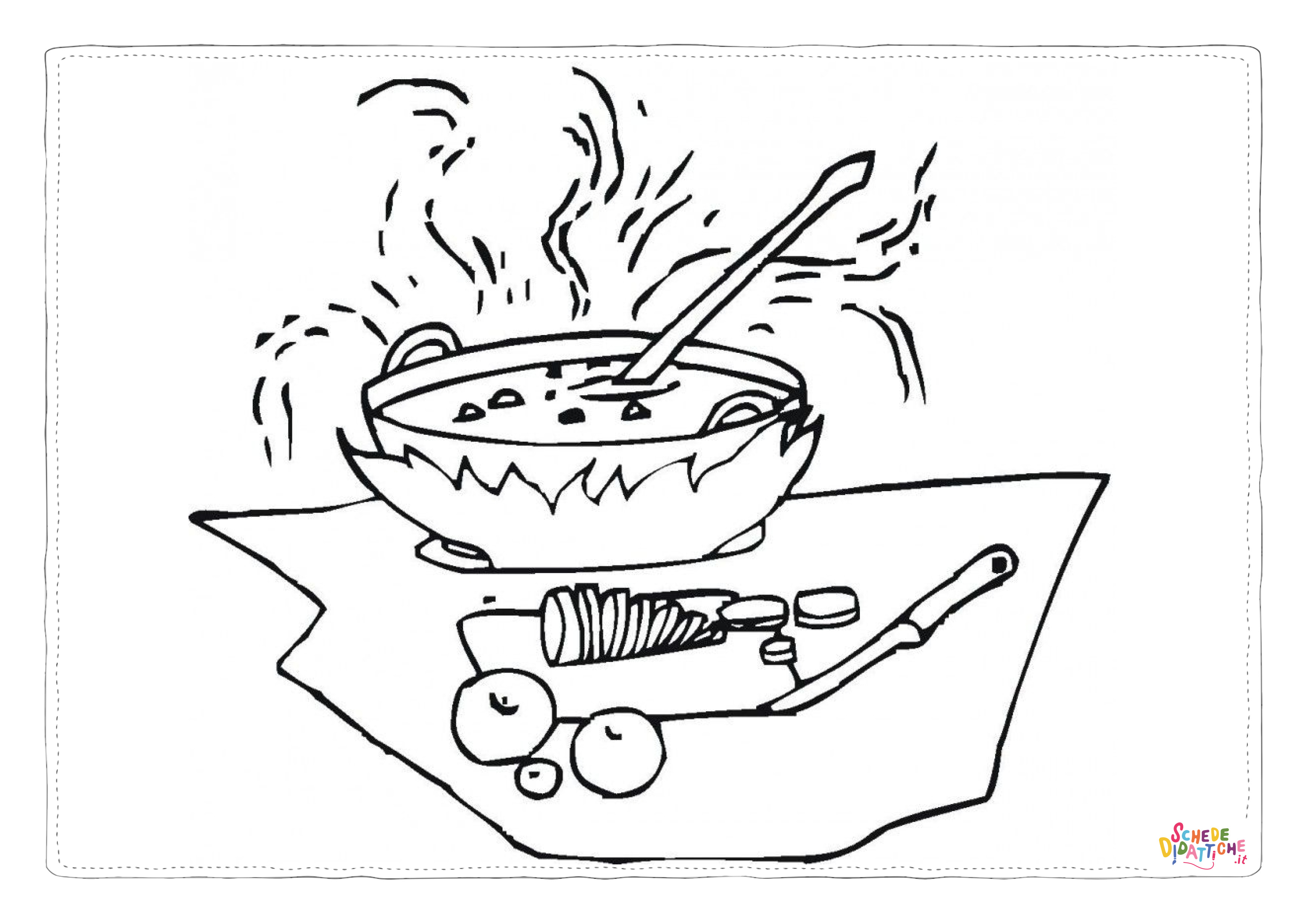 Disegno di colazione da stampare e colorare 1