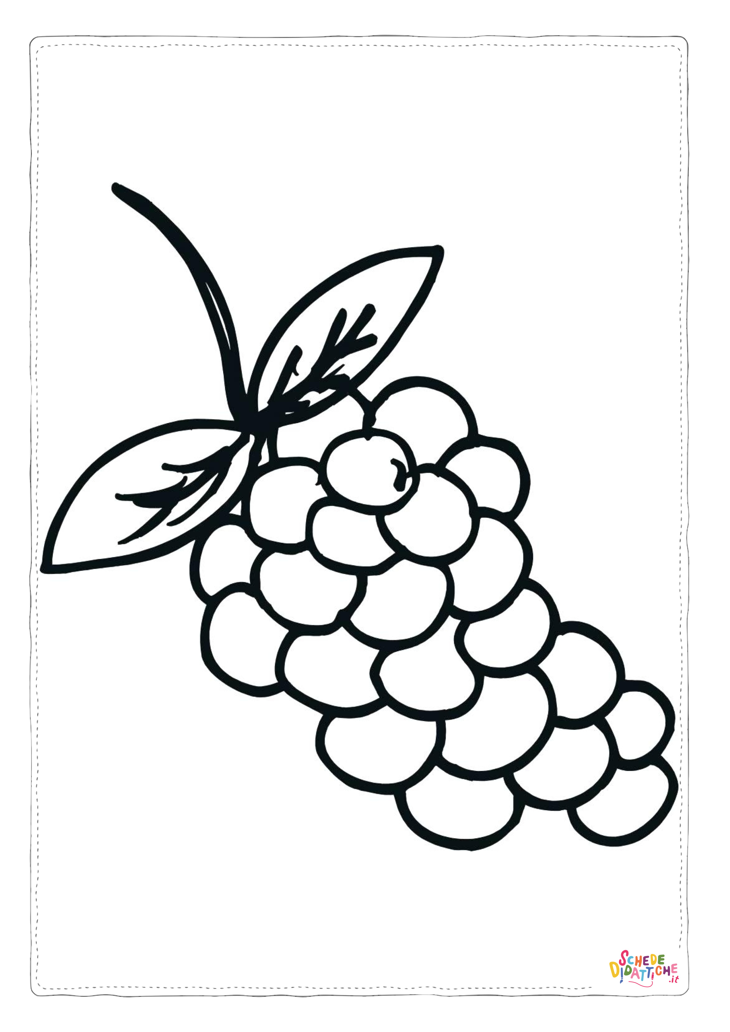 Disegno "Disegno di uva da stampare e colorare 19" Disegno di uva da stampare e colorare 19